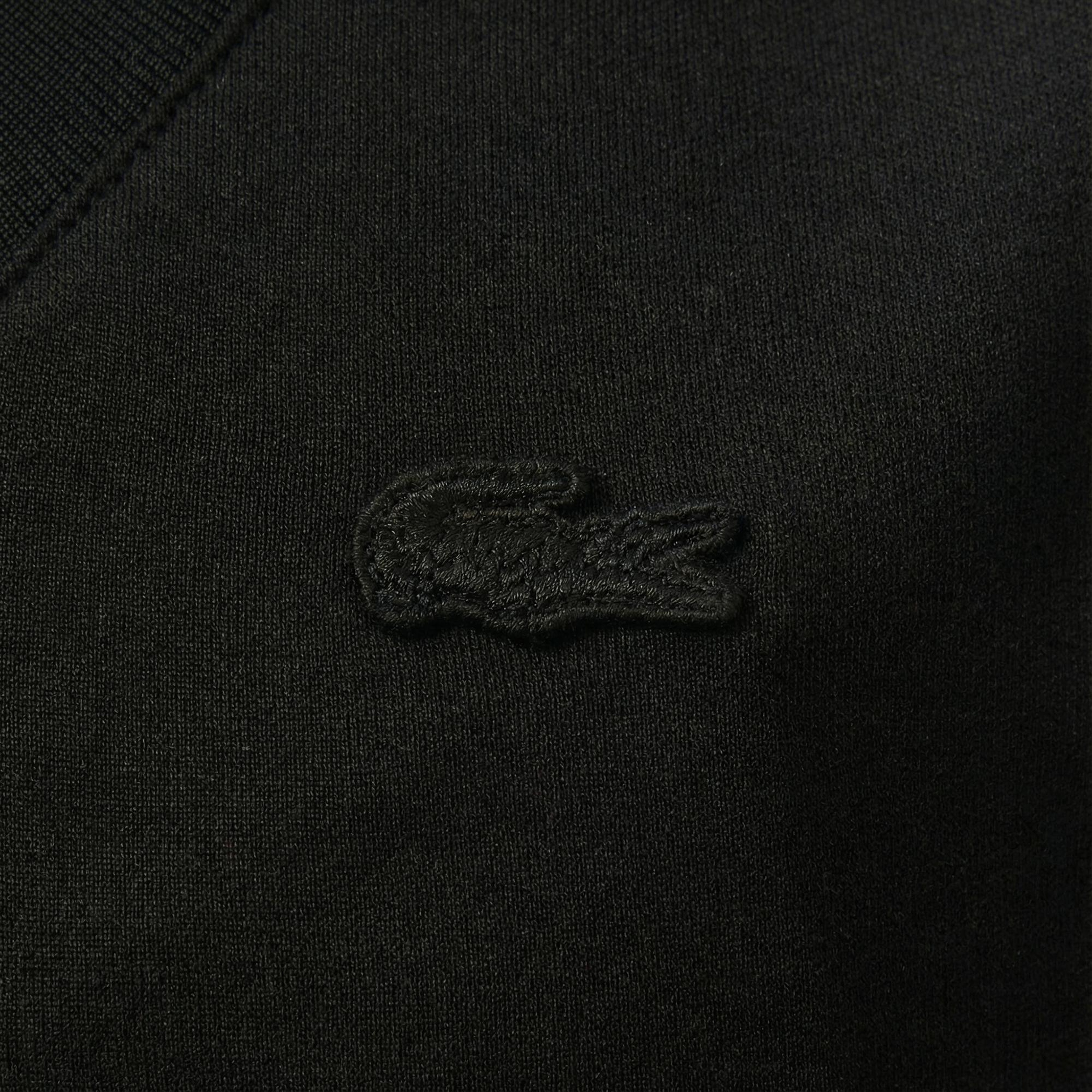 Lacoste Kadın Slim Fit V Yaka Siyah T-Shirt