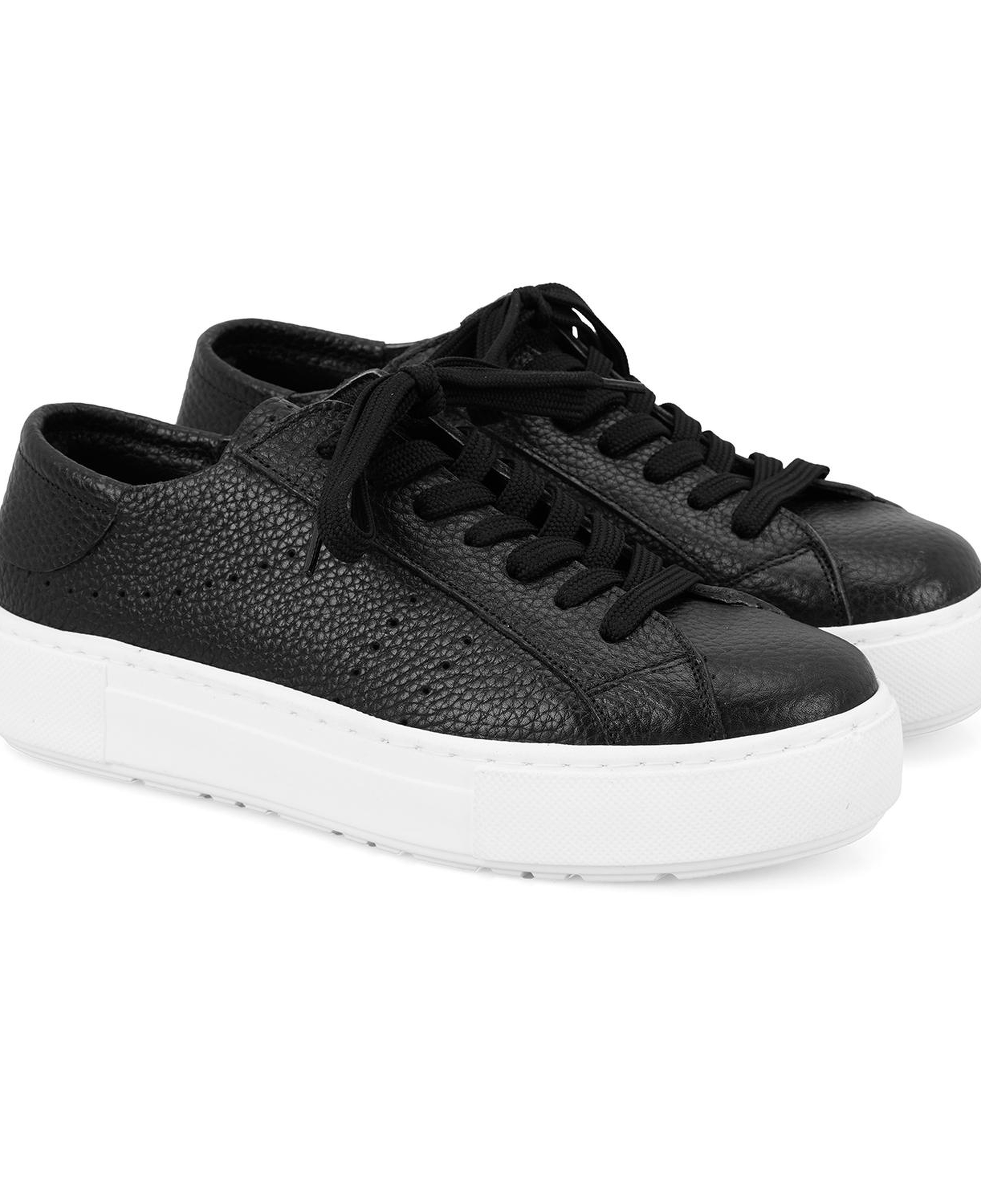 Kadın Siyah Deri Spor Ayakkabı