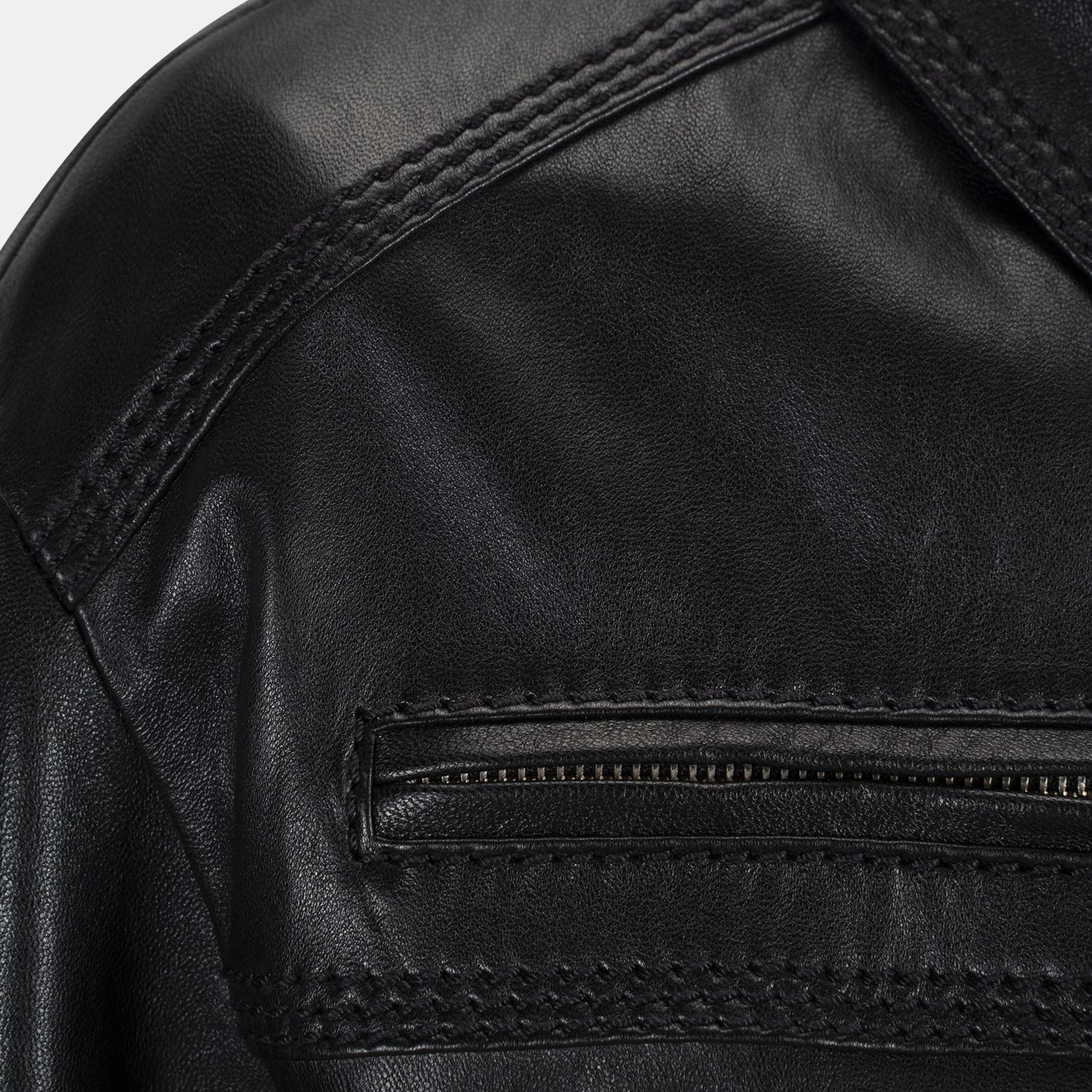 Kadın Siyah Deri Bomber Ceket