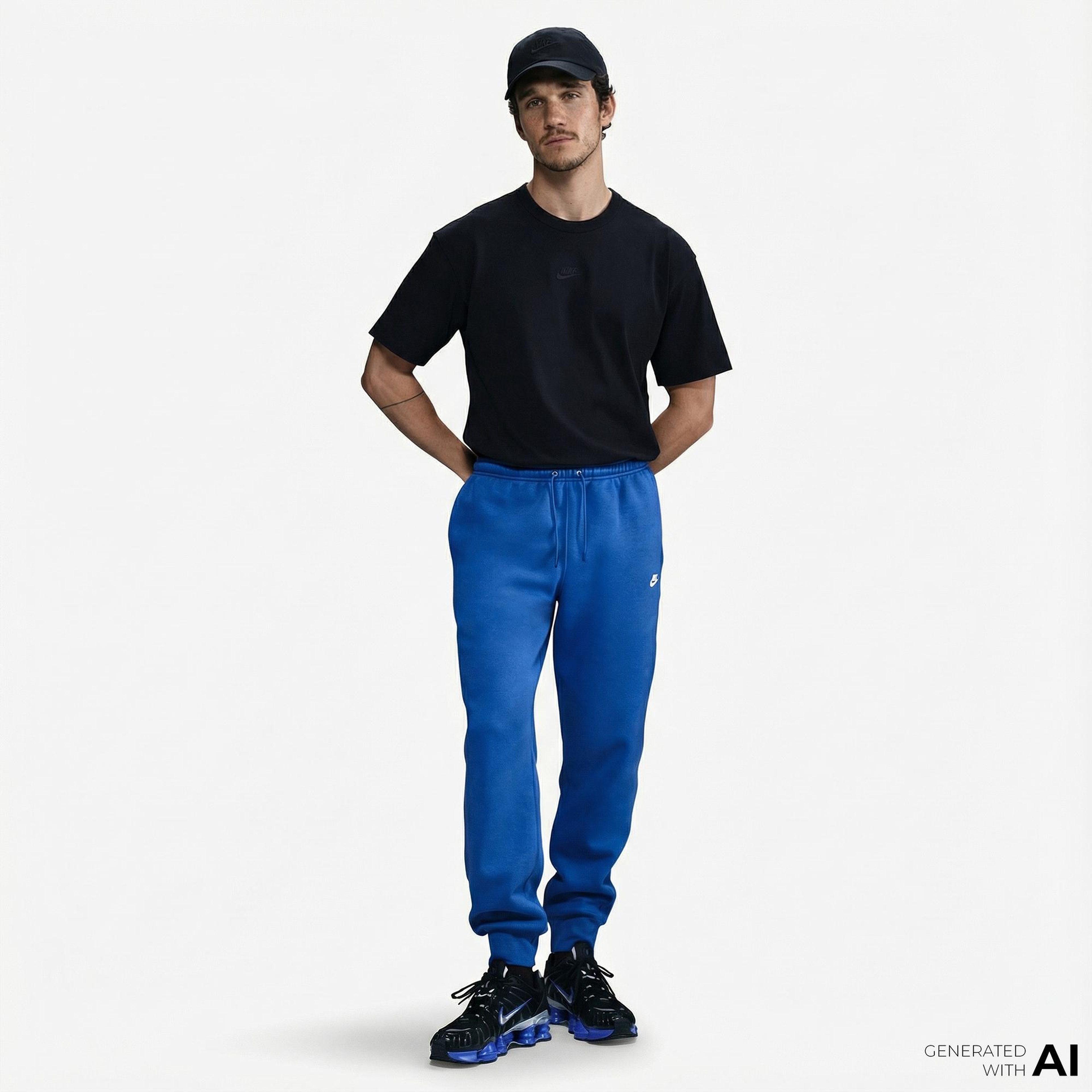 Nike Club Erkek Mavi Eşofman Altı