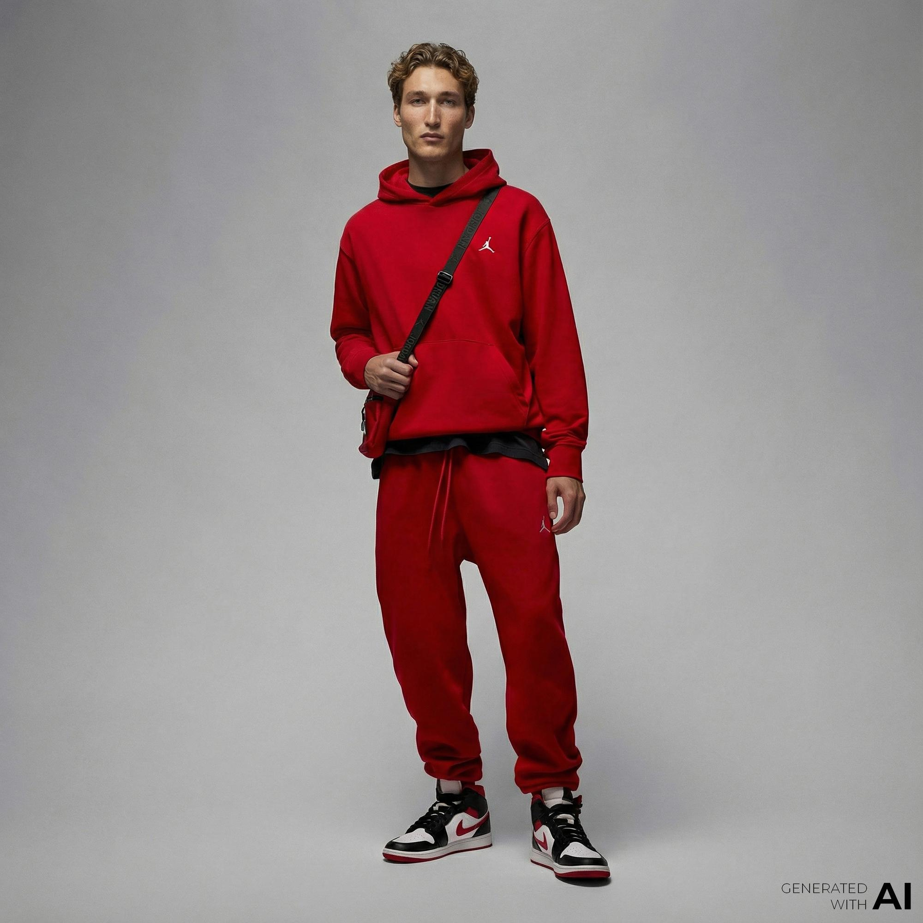 Jordan Brooklyn Fleece Erkek Kırmızı Eşofman Altı