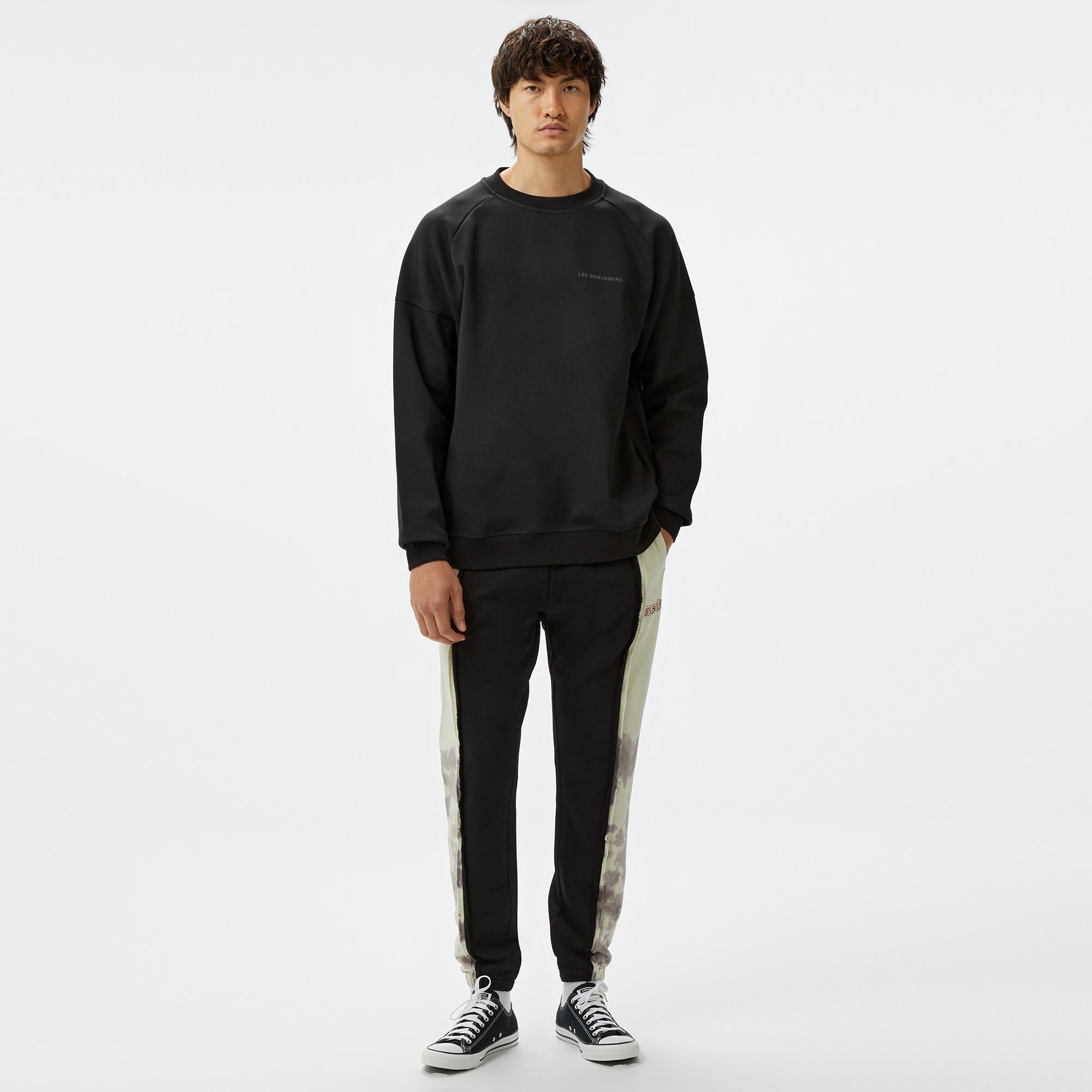 Les Benjamins 407 Erkek Siyah Sweatshirt