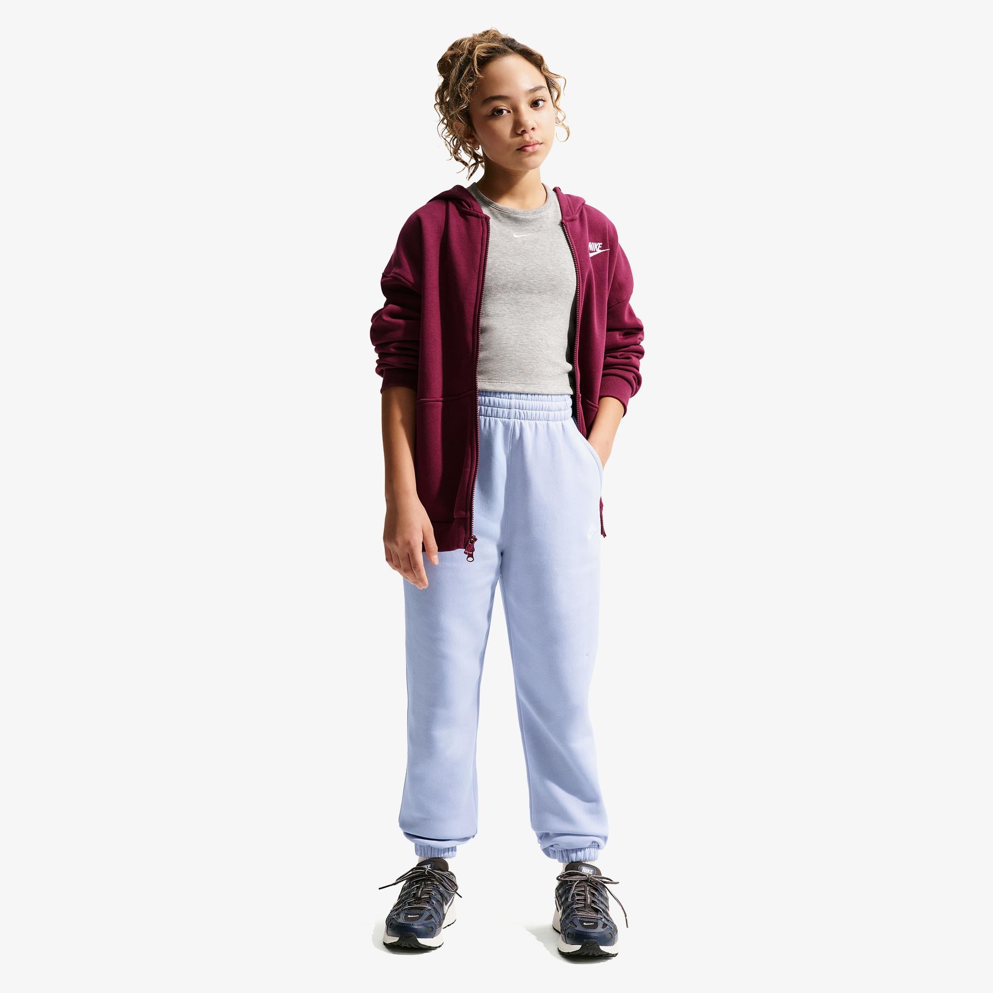 Nike Sportswear Club Fleece Loose Çocuk Lila Eşofman Altı