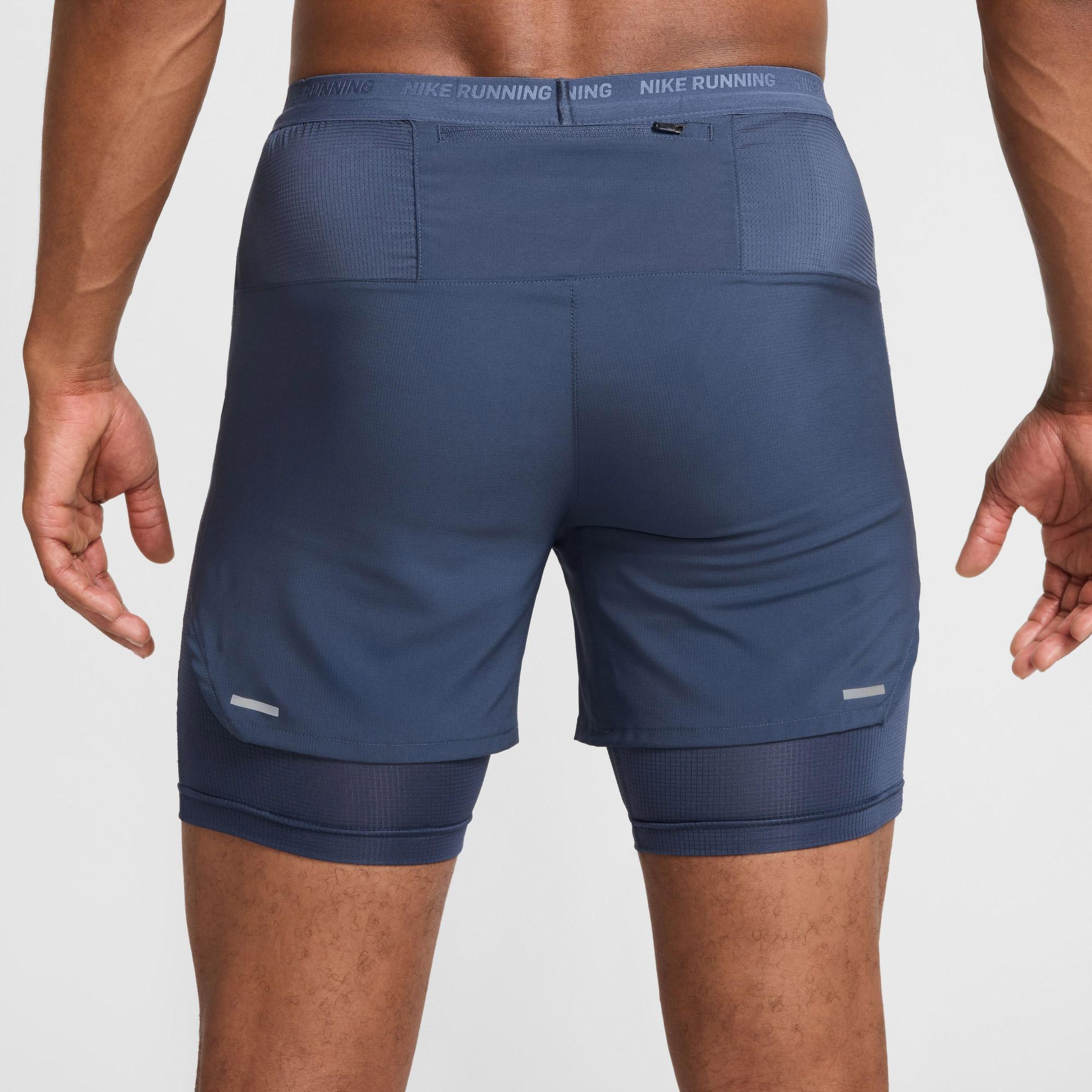 Nike Dri-Fit Stride 13 cm Hybrid Erkek Mavi Şort