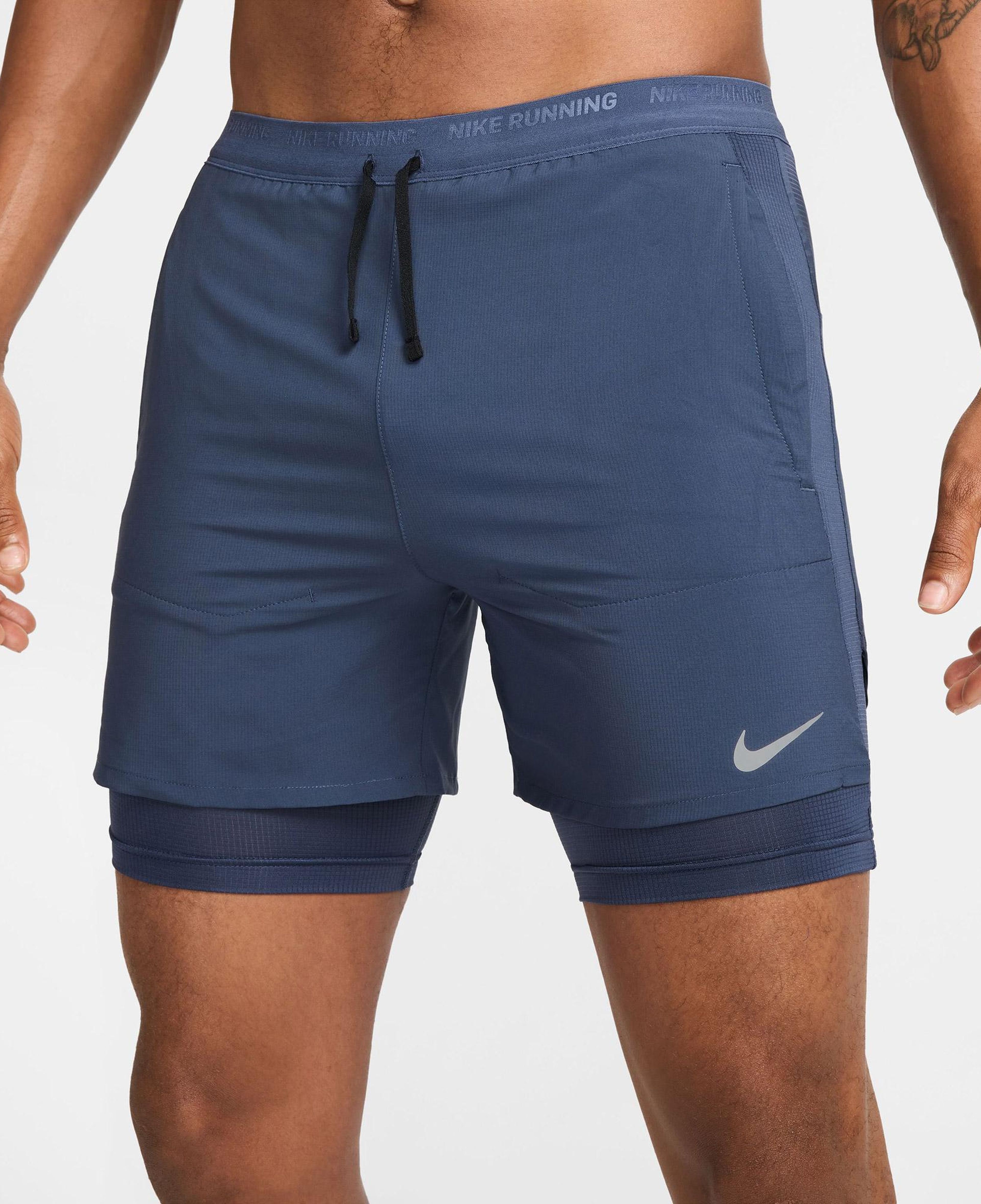 Nike Dri-Fit Stride 13 cm Hybrid Erkek Mavi Şort