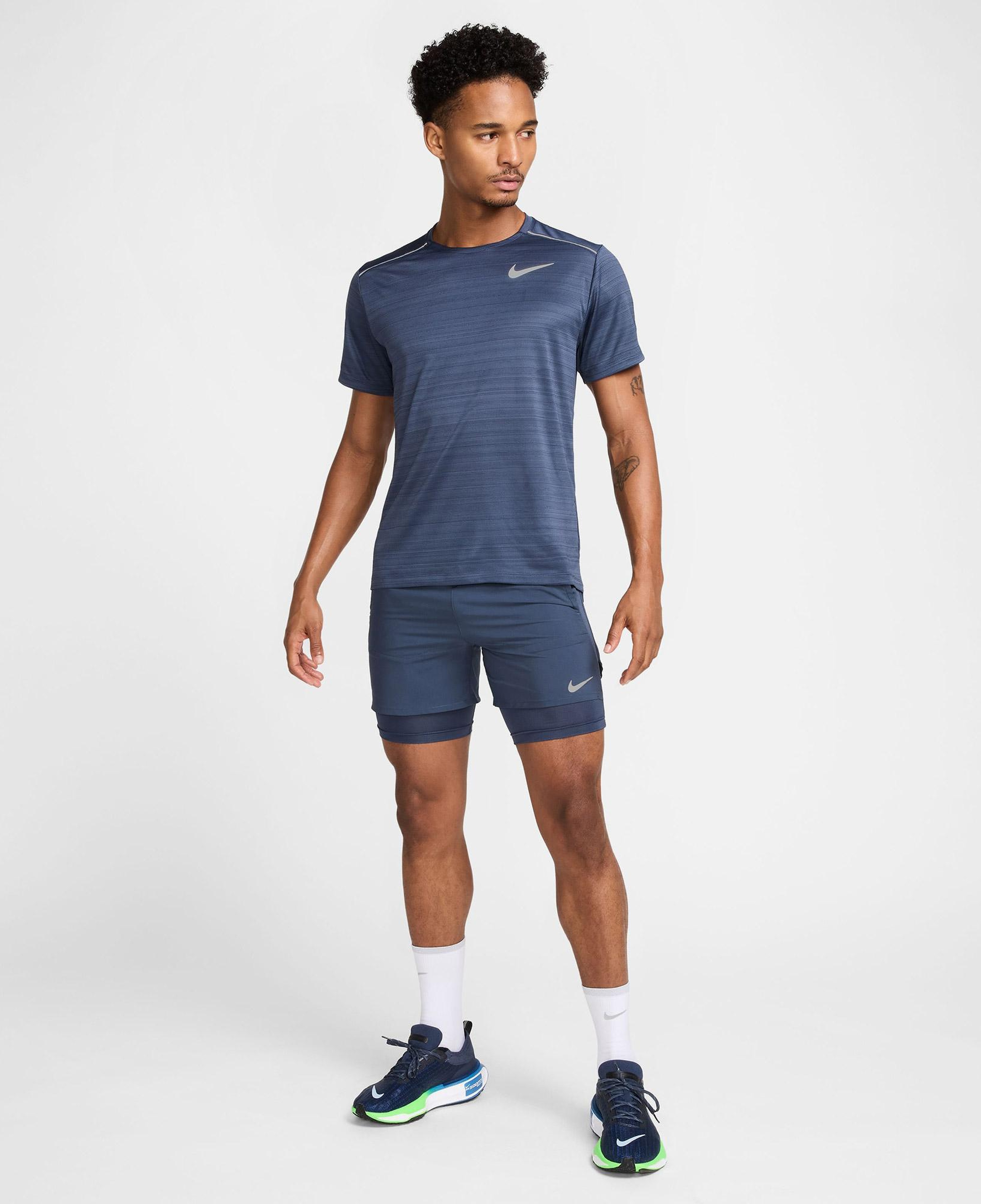 Nike Dri-Fit Stride 13 cm Hybrid Erkek Mavi Şort