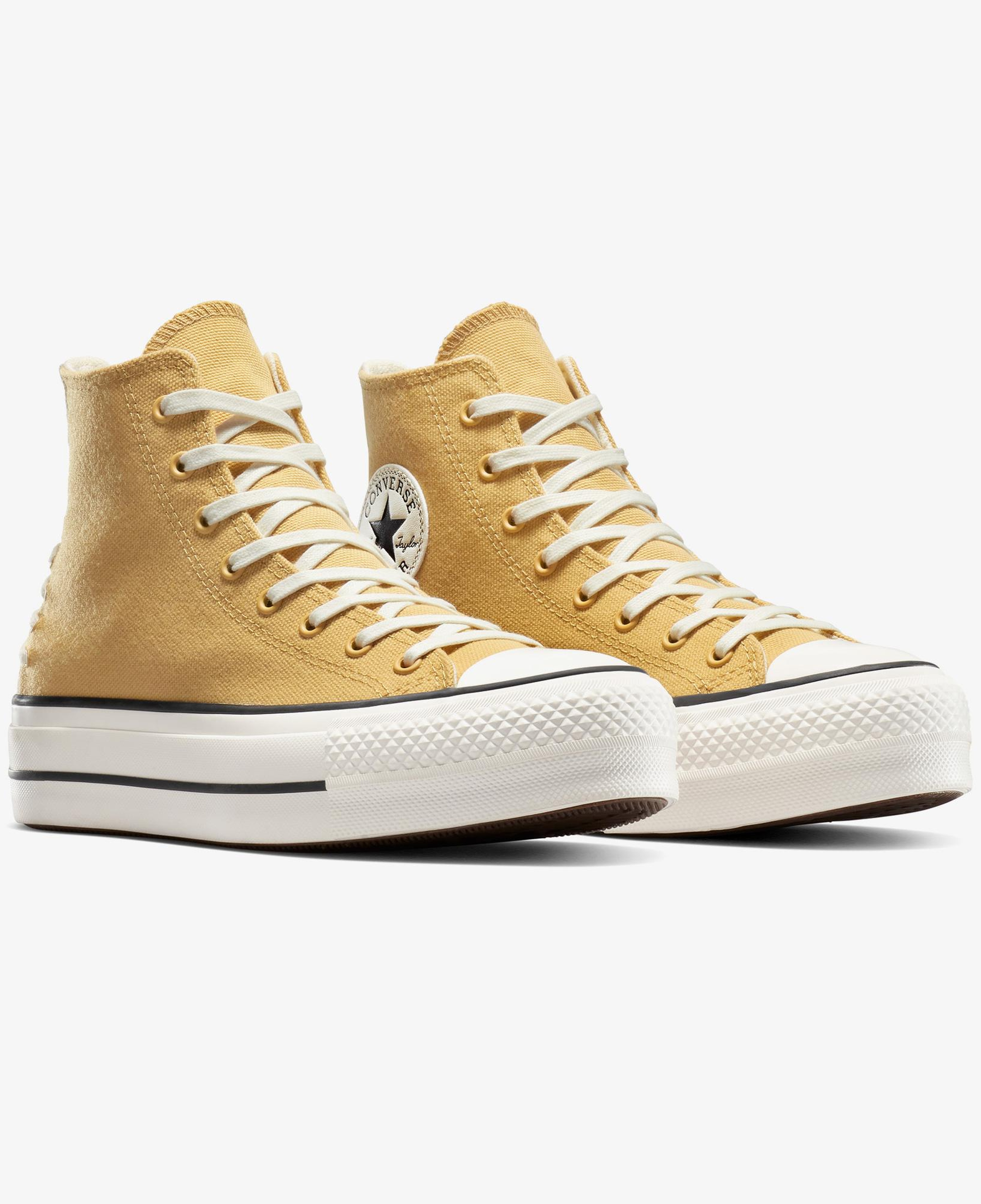 Converse Chuck Taylor All Star Lift Crafted Laces Kadın Turuncu Platform Sneaker