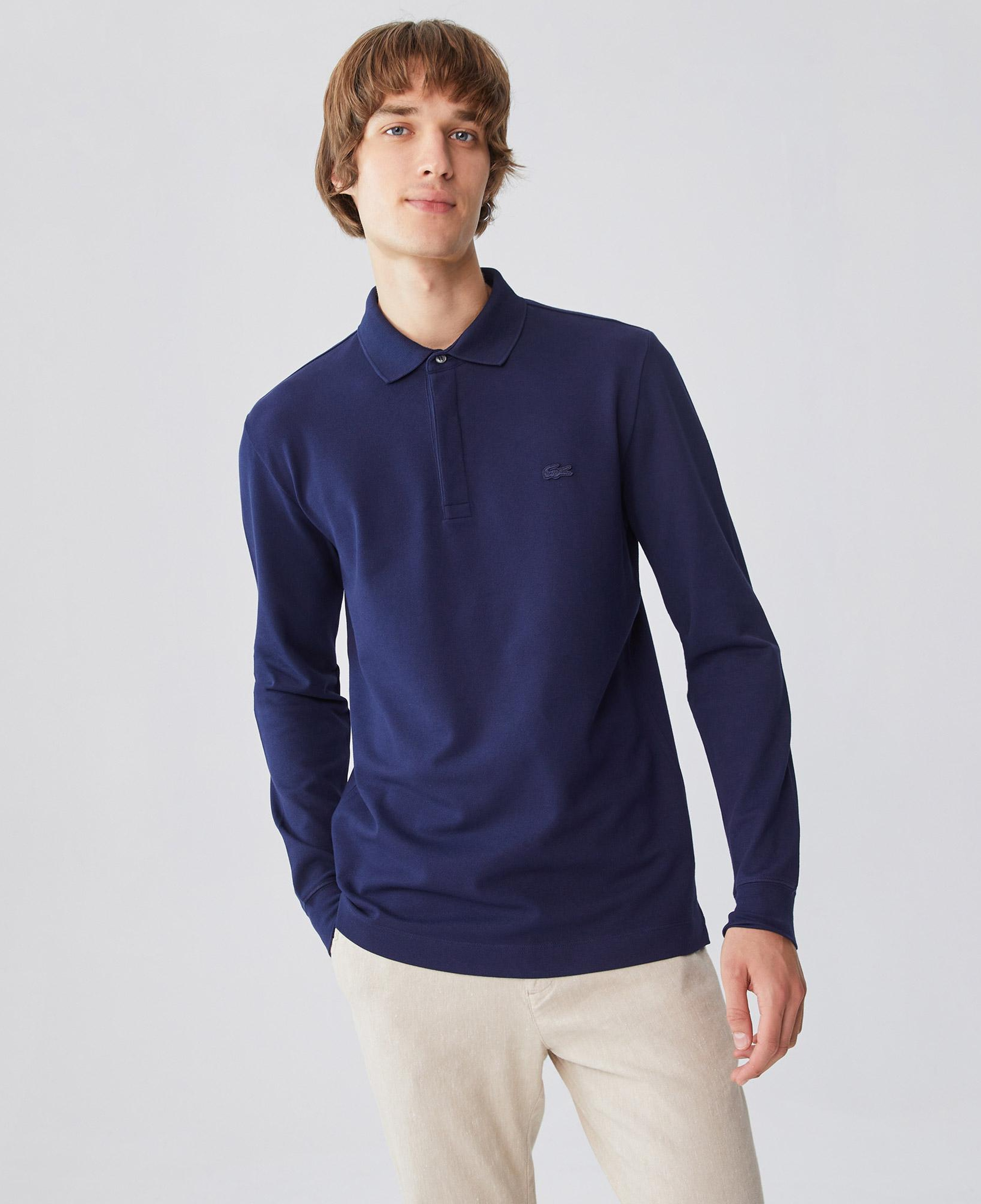 Lacoste Erkek Regular Fit Uzun Kollu Lacivert Paris Polo