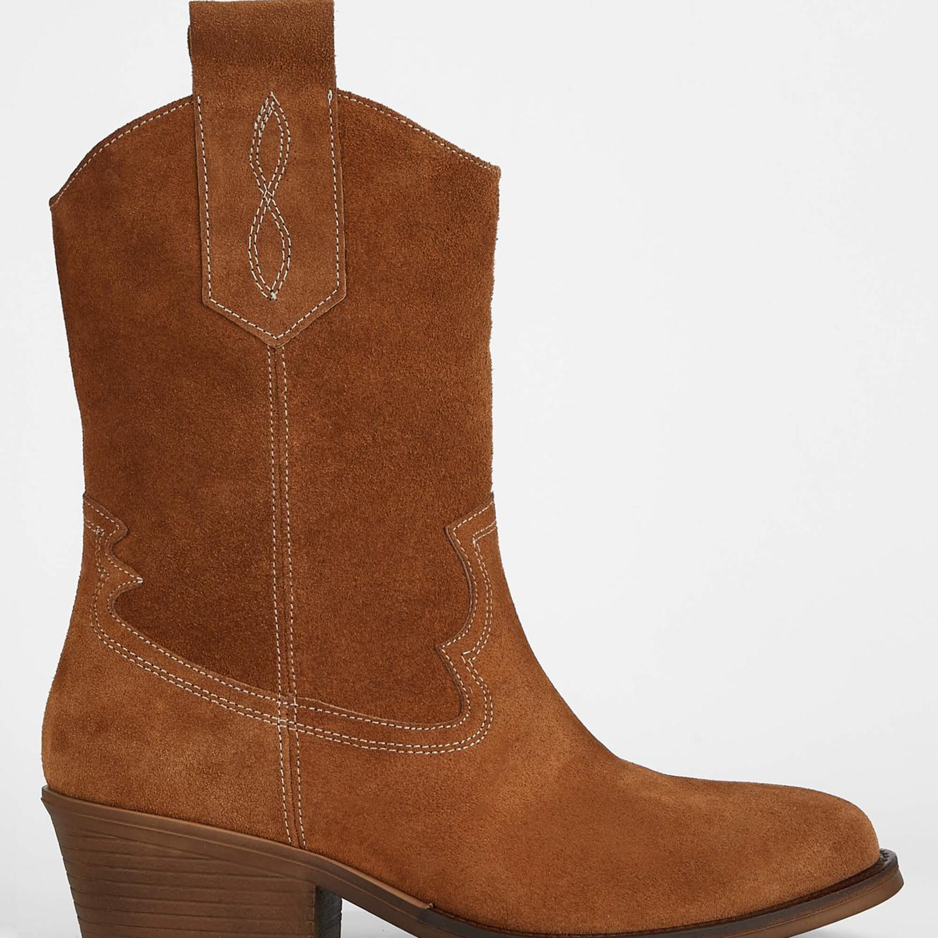 Tamer Tanca Kadın Hakiki Deri Taba Süet Western Bot