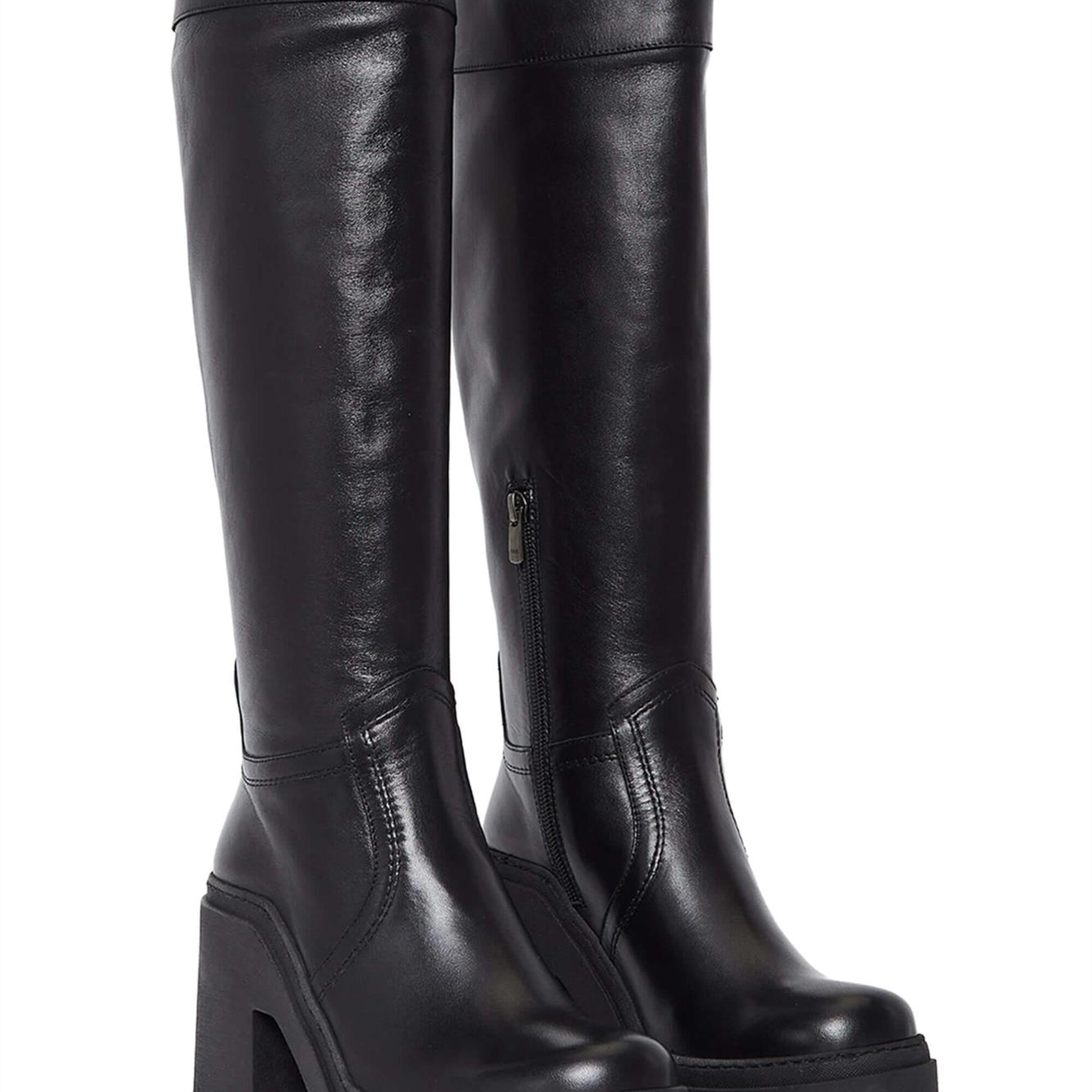 Tamer Tanca Kadın Hakiki Deri Siyah Deri Casual Çizme