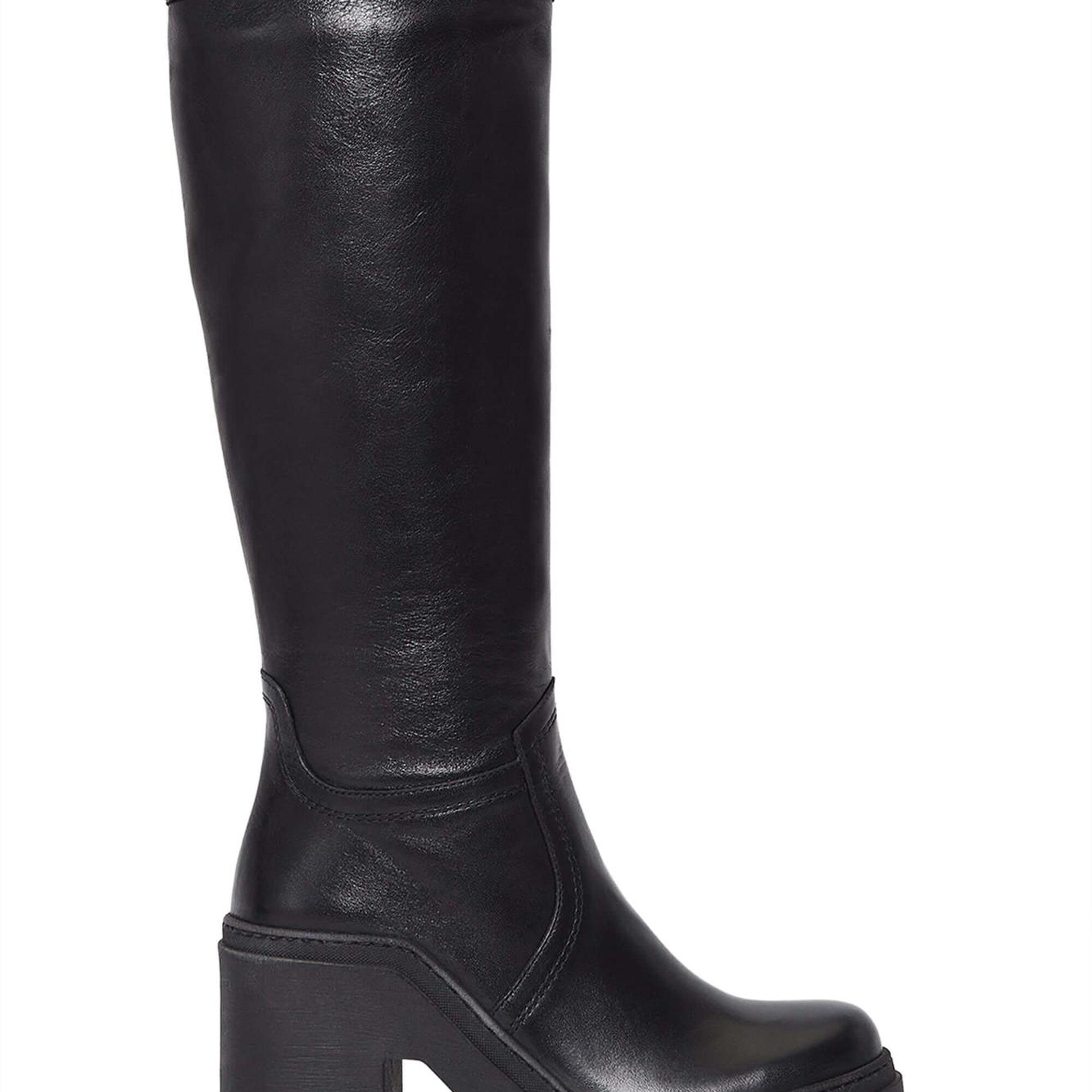 Tamer Tanca Kadın Hakiki Deri Siyah Deri Casual Çizme