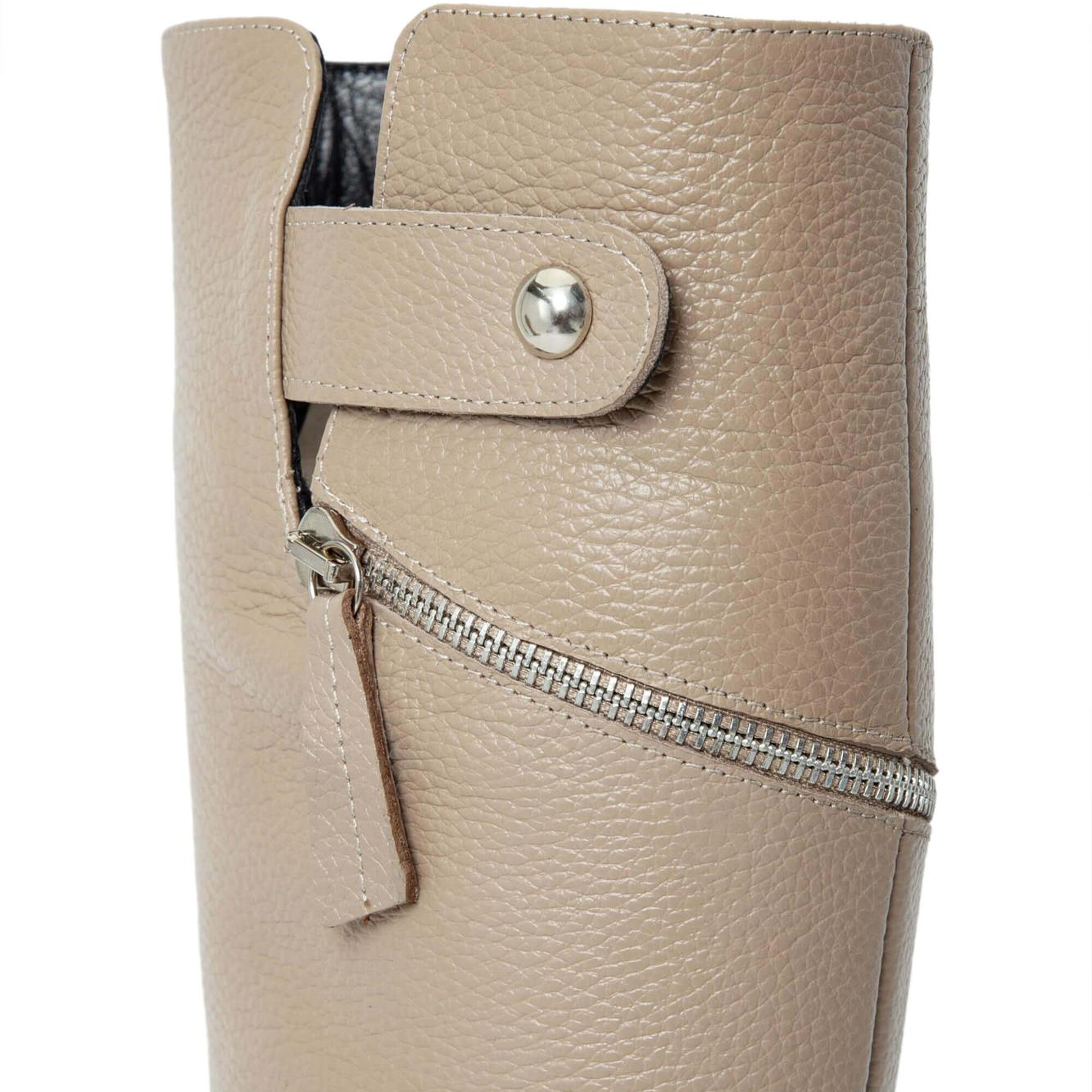 Tamer Tanca Kadın Hakiki Deri Bej Casual Çizme