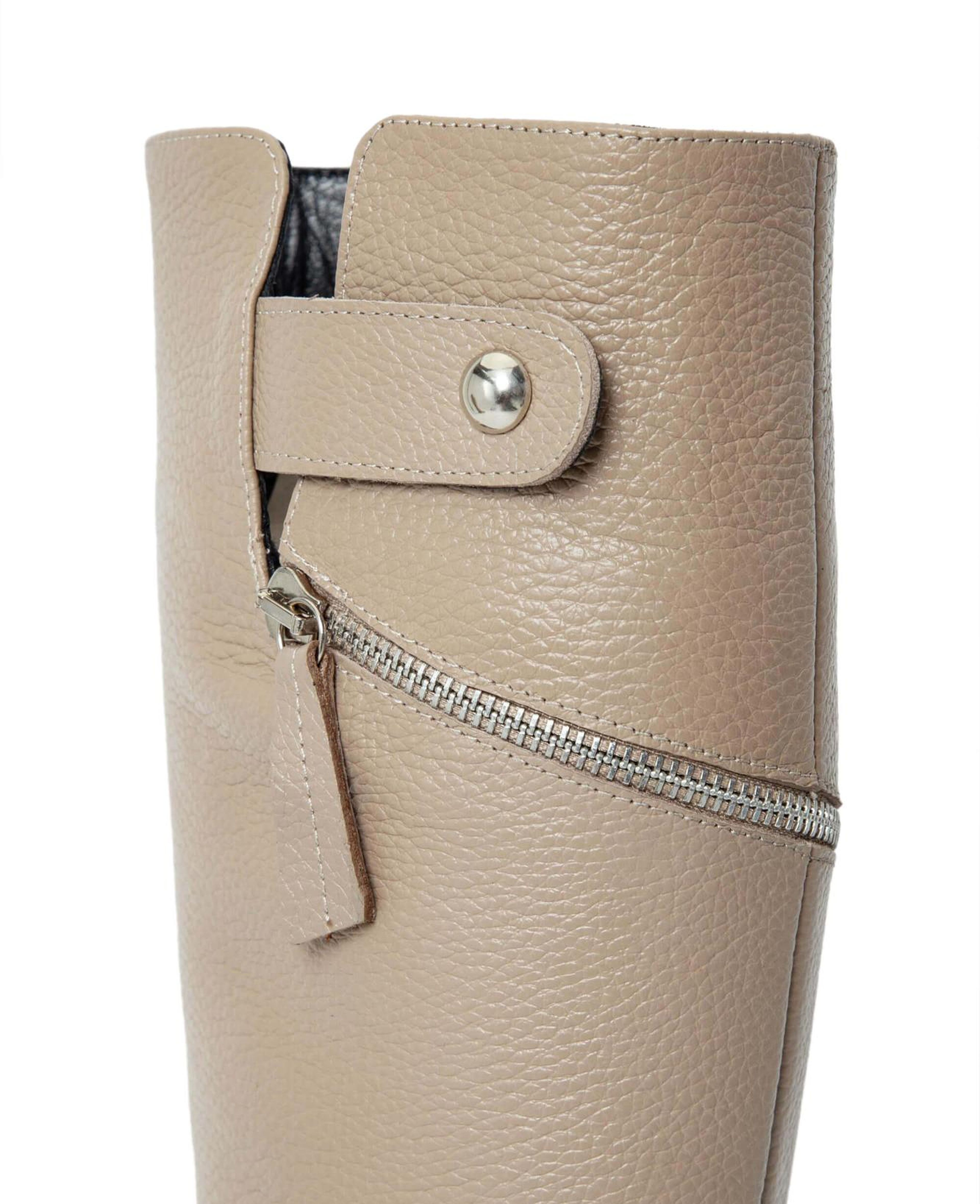 Tamer Tanca Kadın Hakiki Deri Bej Casual Çizme