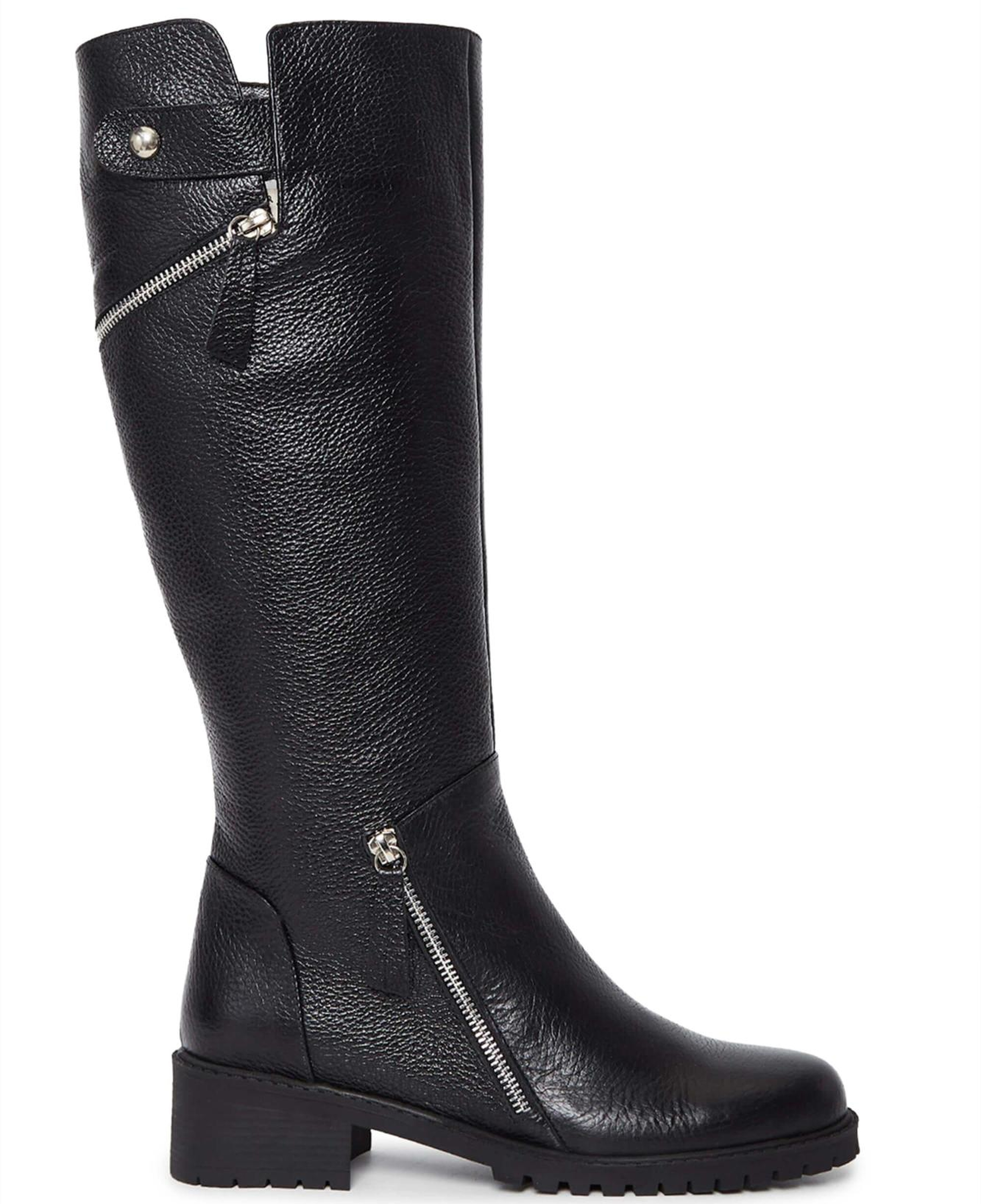 Tamer Tanca Kadın Hakiki Deri Siyah Casual Çizme