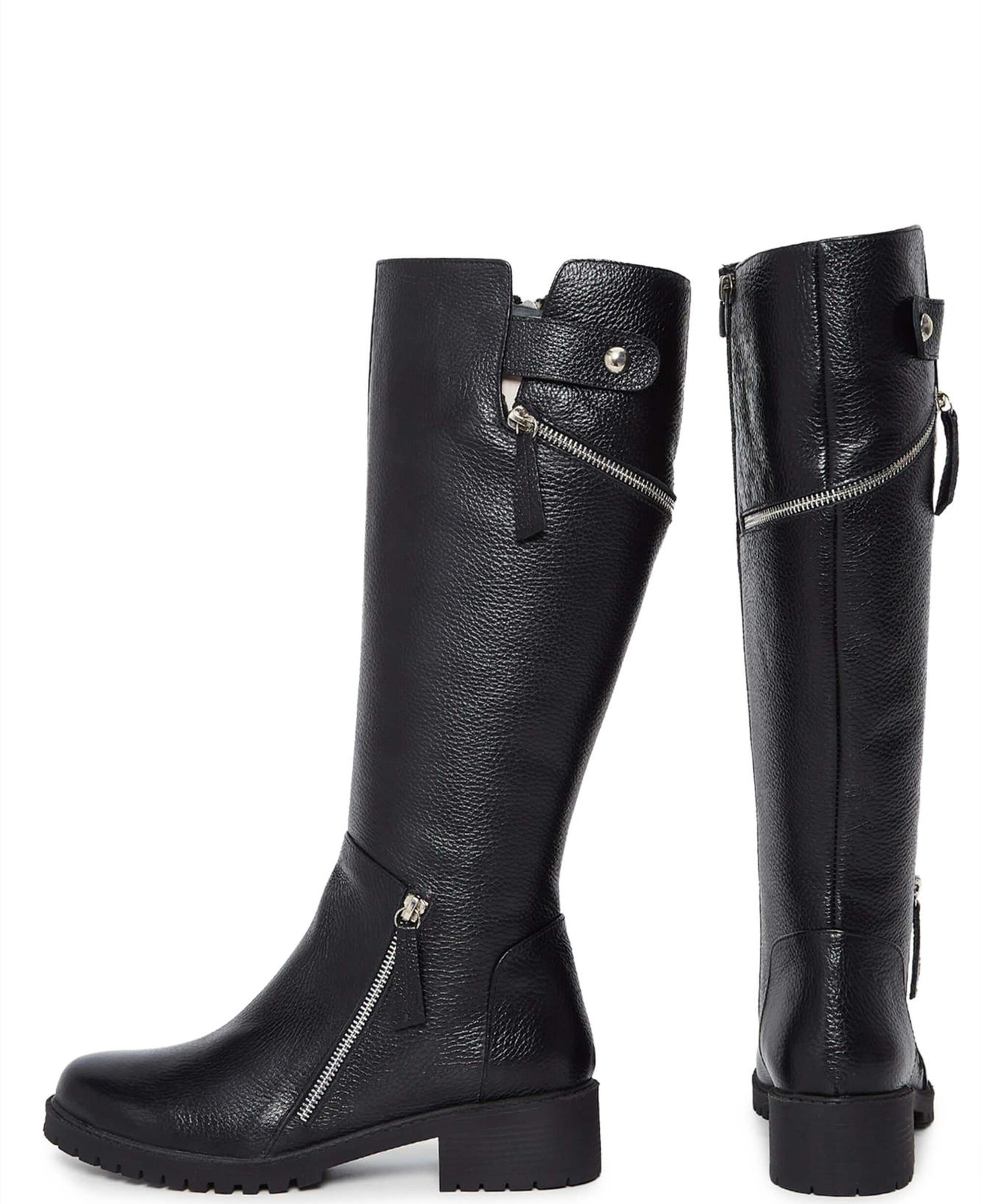 Tamer Tanca Kadın Hakiki Deri Siyah Casual Çizme