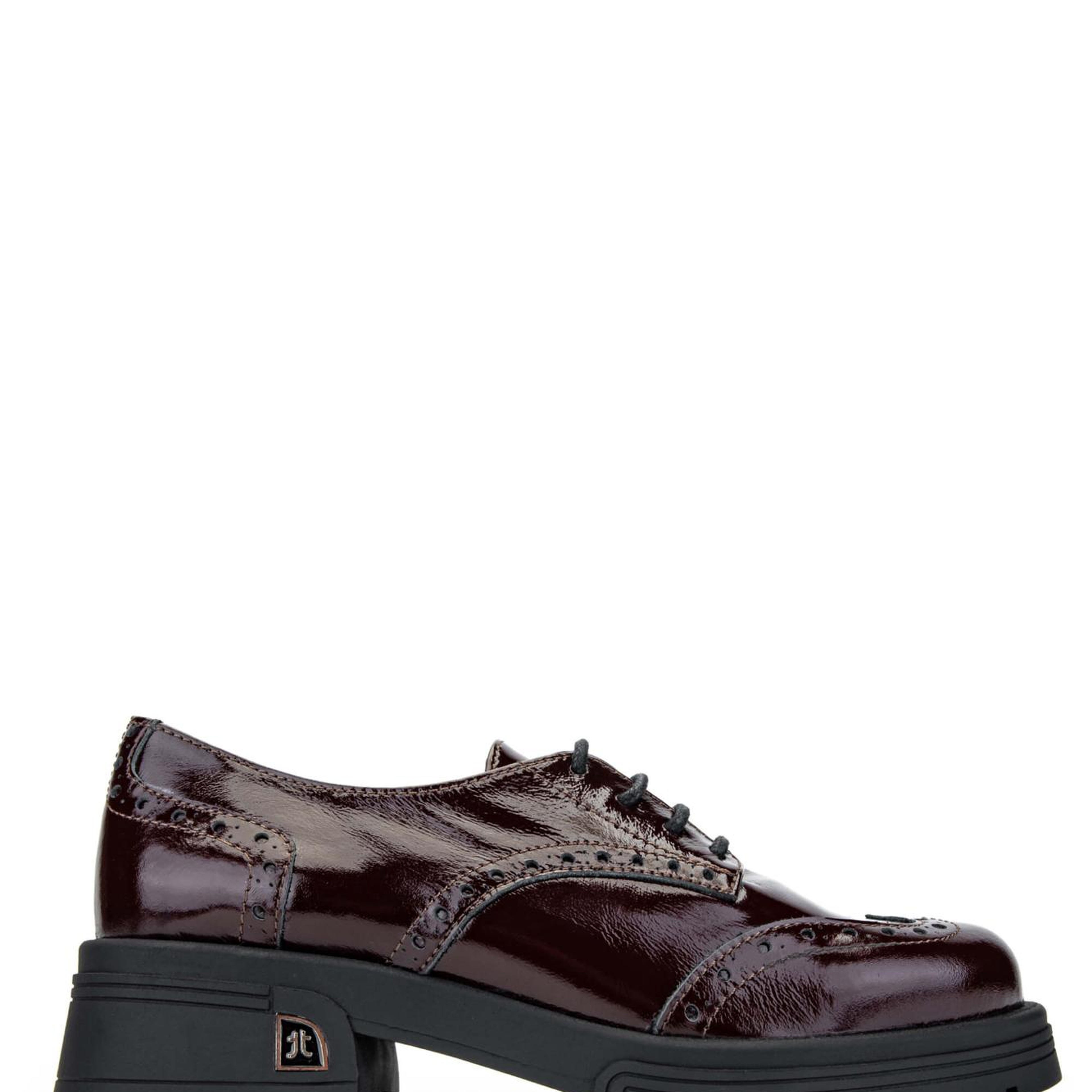 Tamer Tanca Kadın Hakiki Deri Bordo Rugan Casual Ayakkabı