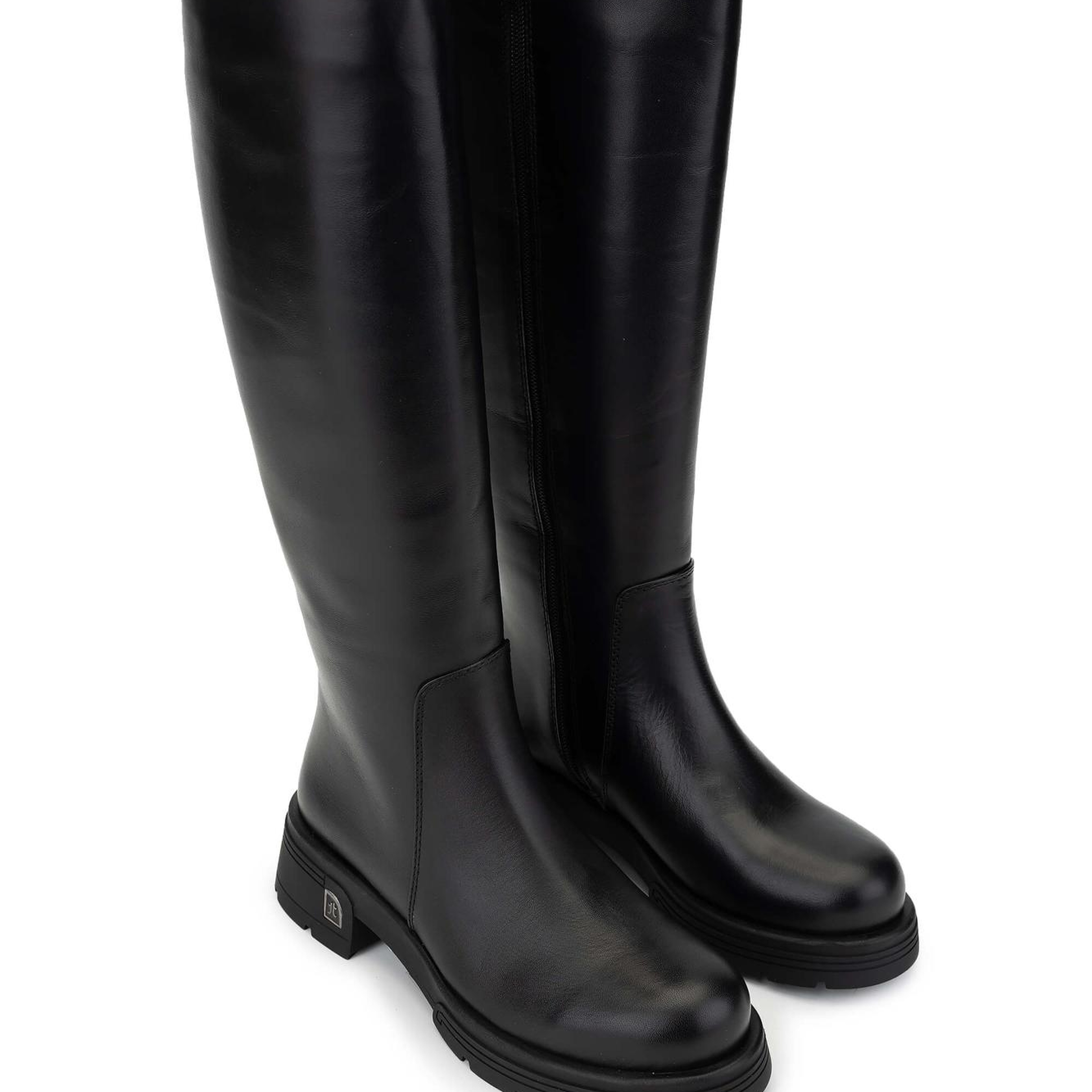 Tamer Tanca Kadın Hakiki Deri Siyah Deri Casual Çizme