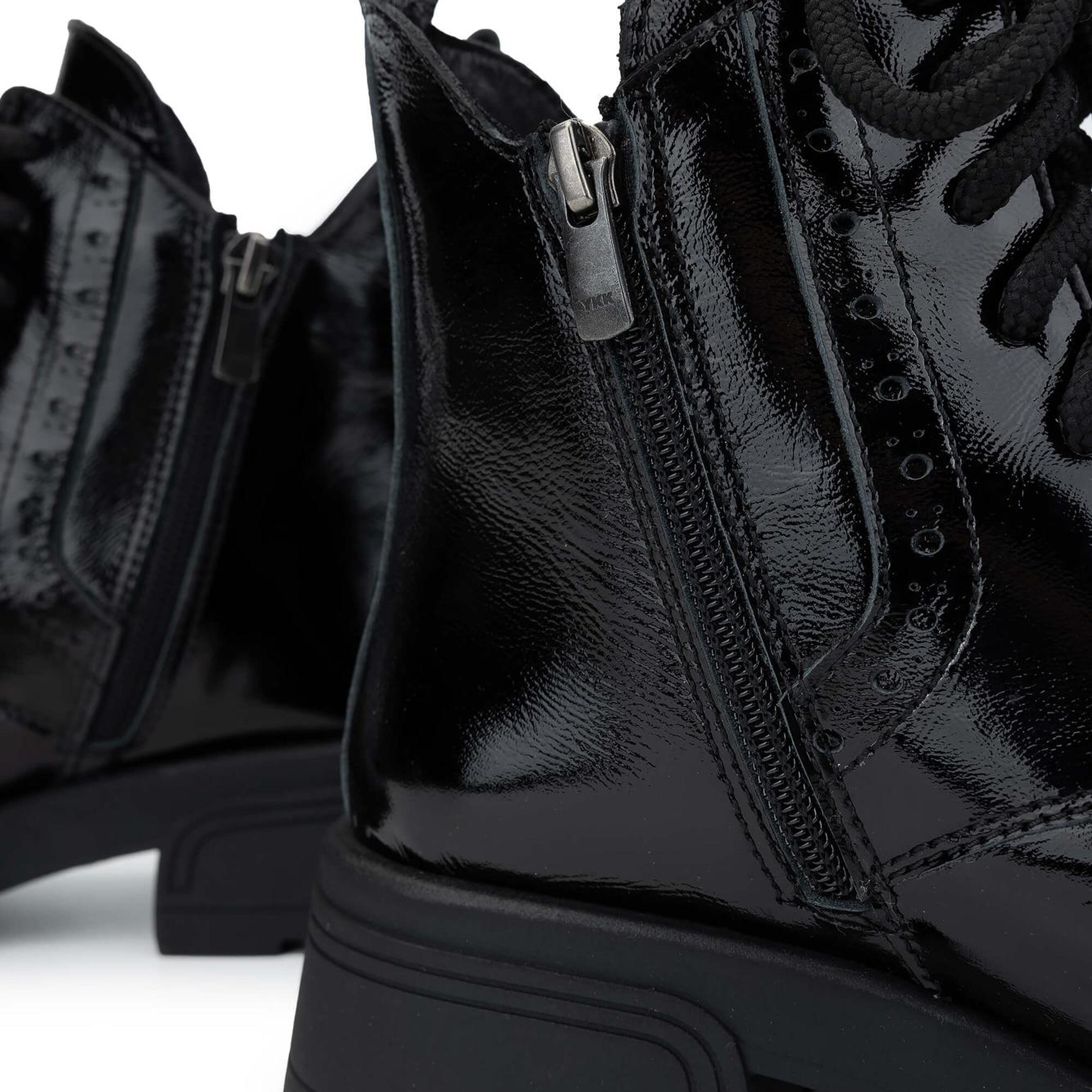 Tamer Tanca Kadın Hakiki Deri Siyah Rugan Casual Bot