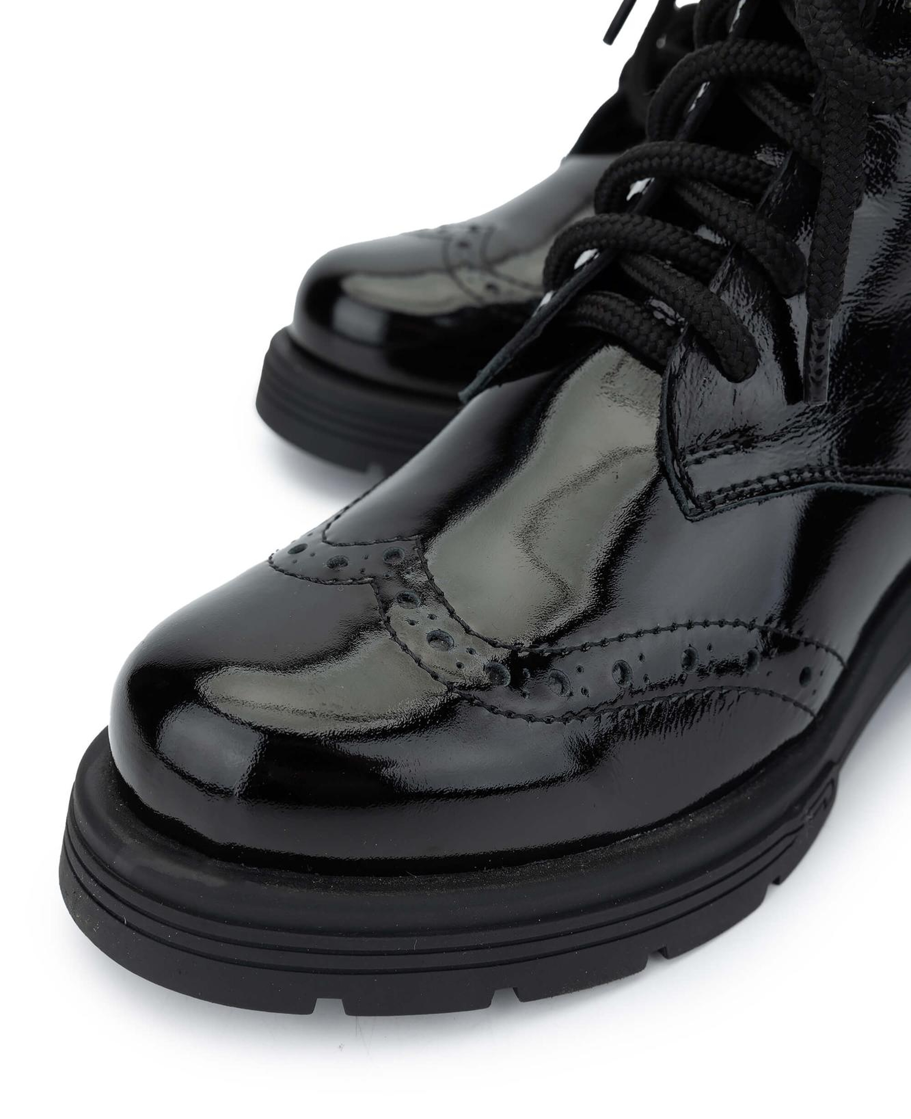 Tamer Tanca Kadın Hakiki Deri Siyah Rugan Casual Bot