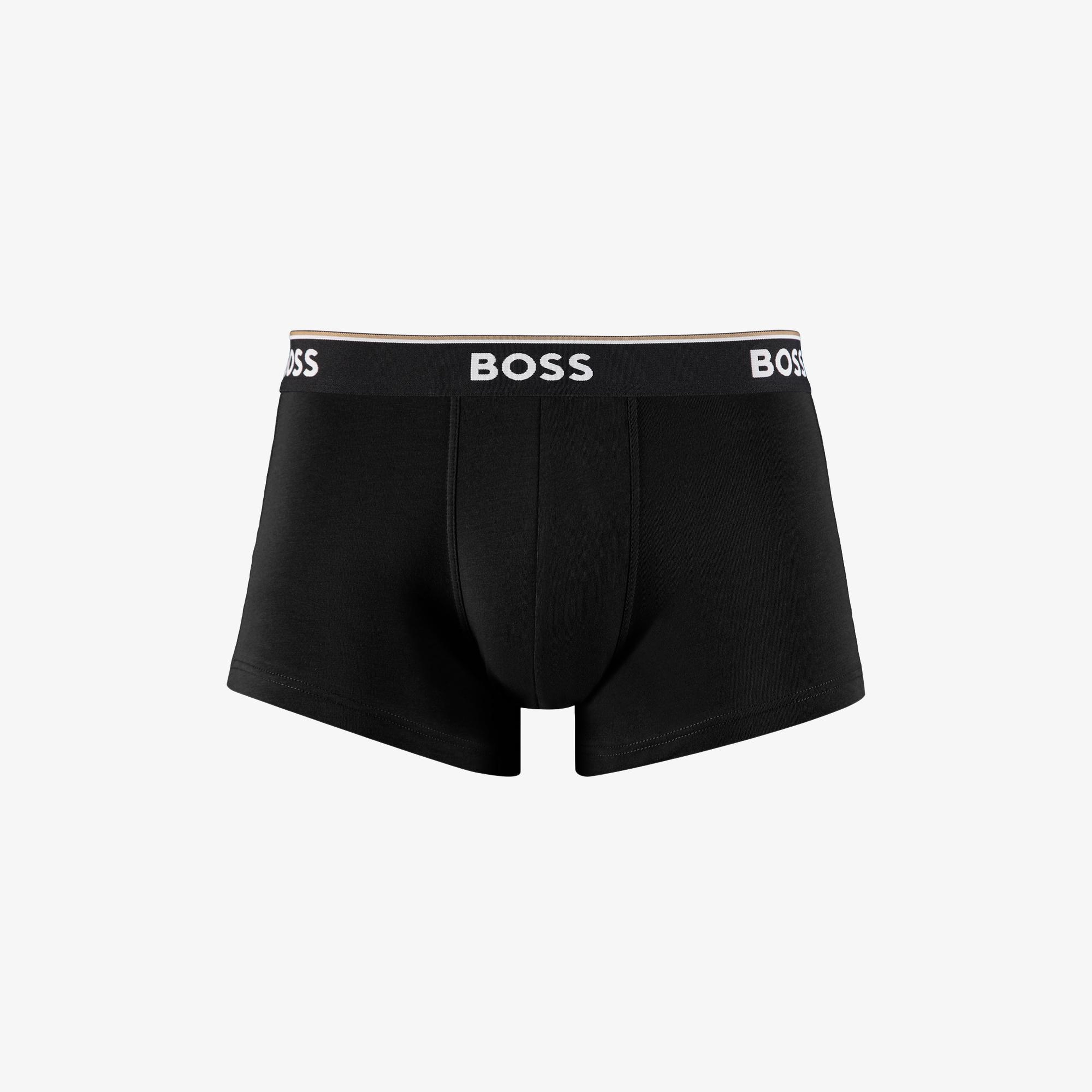 Boss 3'lü Power Erkek Siyah Boxer