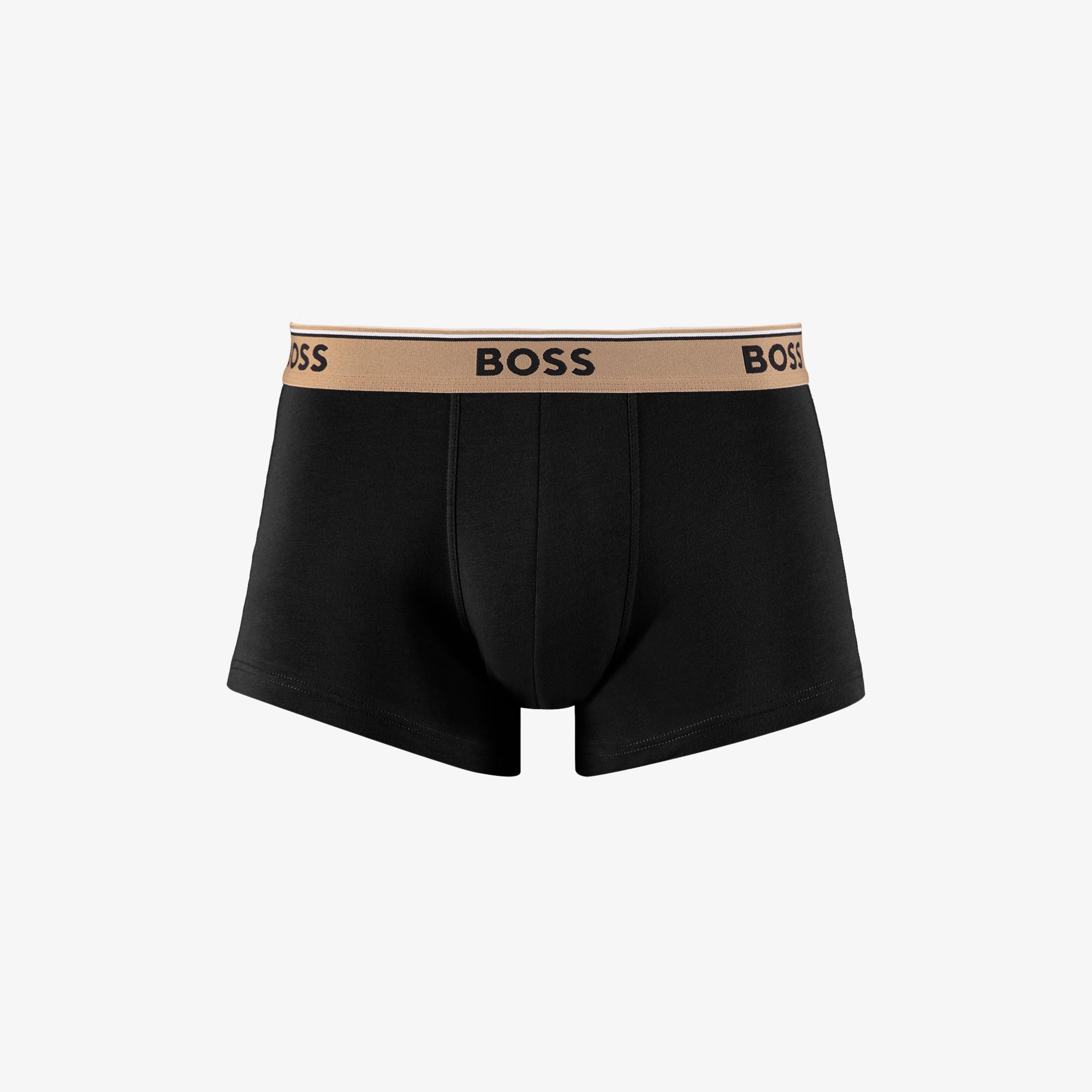 Boss 3'lü Power Erkek Siyah Boxer