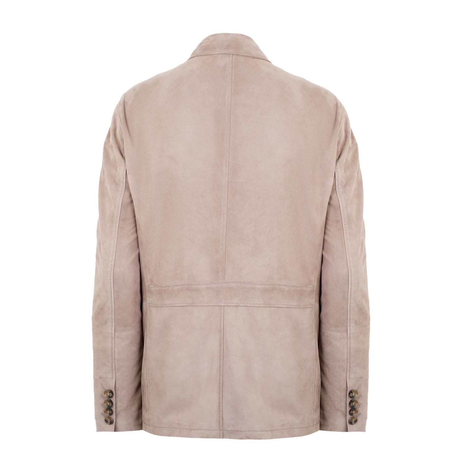 Antonin Bej Erkek Süet Deri Safari Ceket