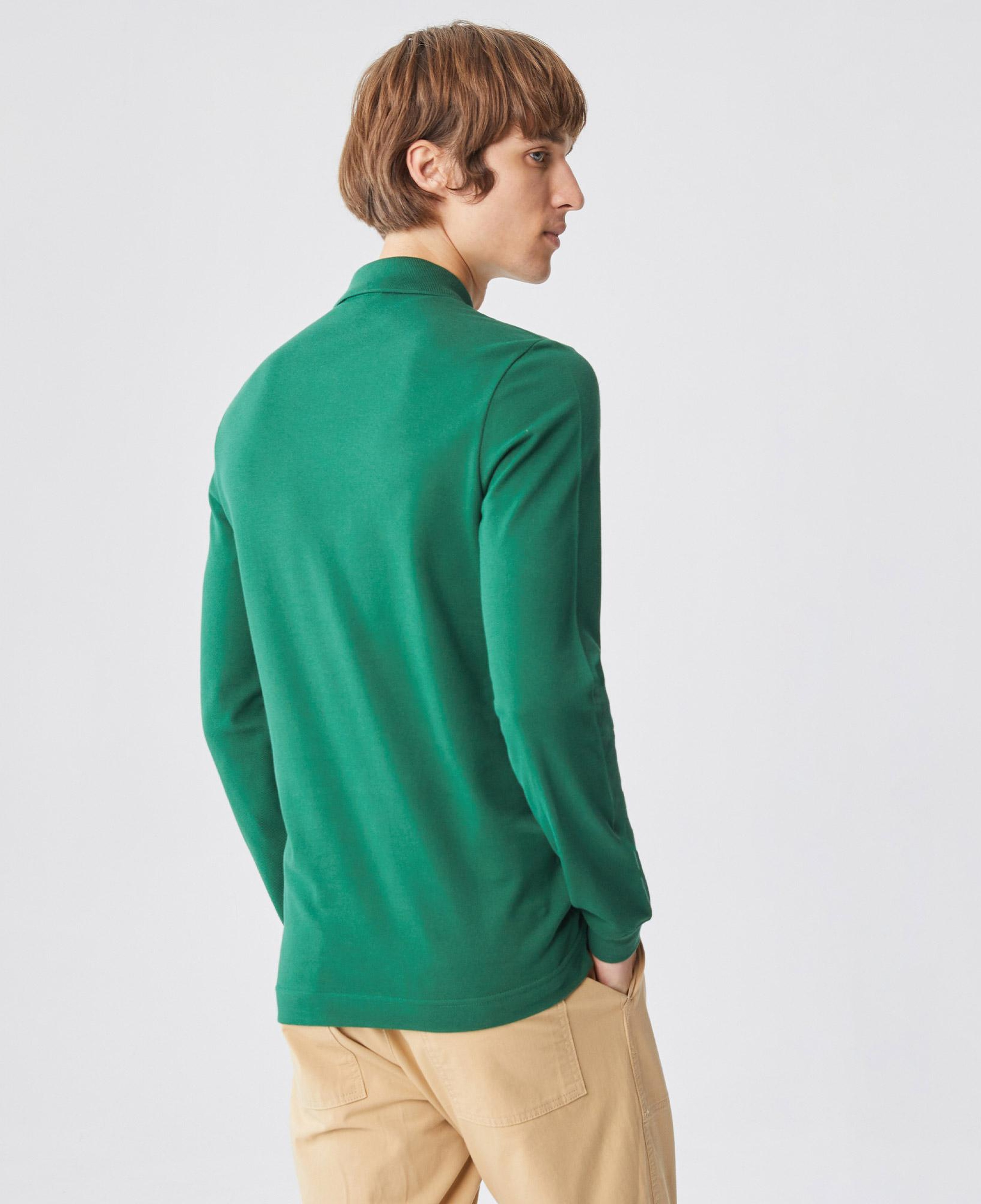 L.12.12 Erkek Slim Fit Uzun Kollu Yeşil Polo