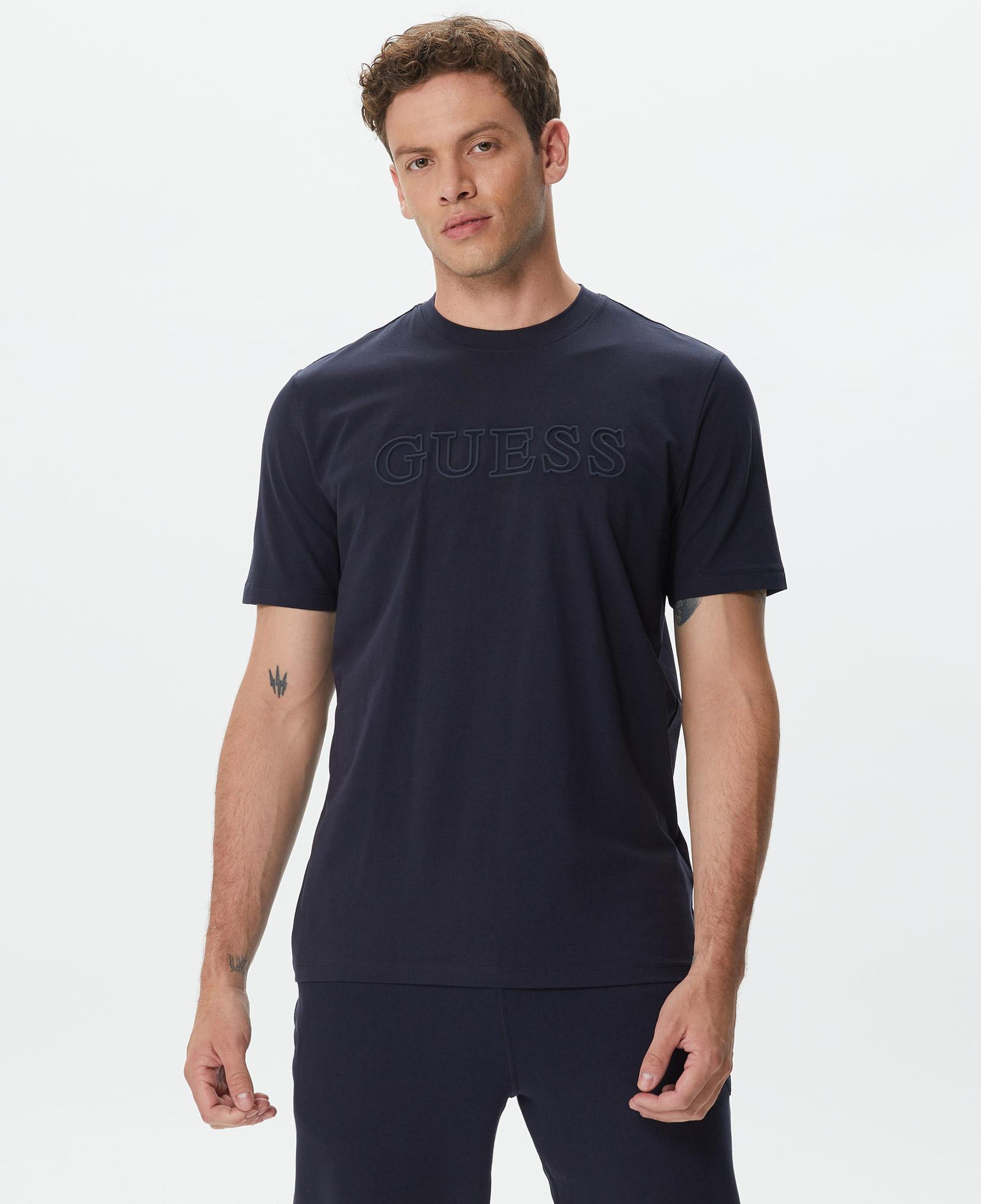 Guess Alphy Erkek Lacivert T-Shirt