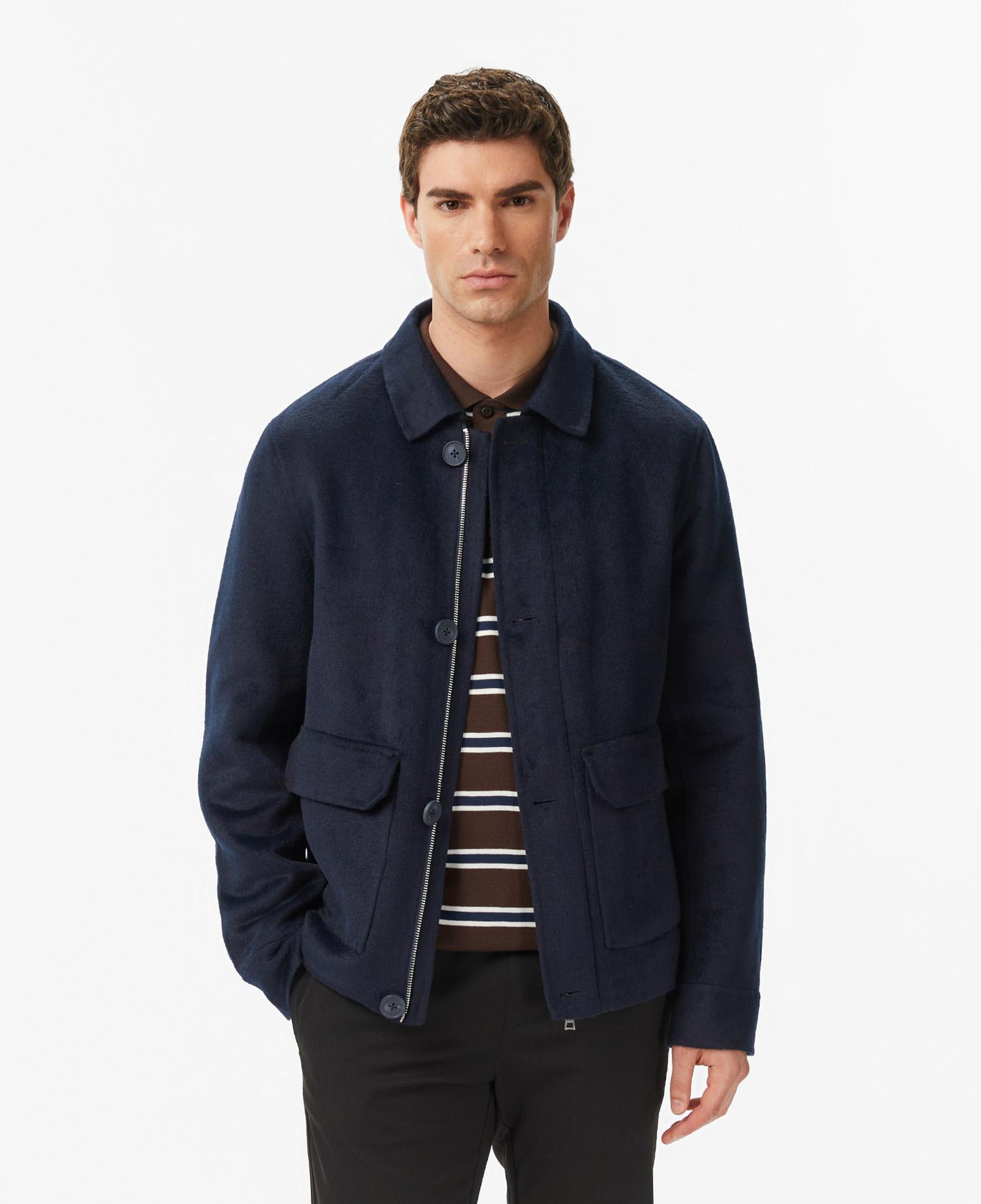 Nautica Erkek Lacivert Regular Fit Kaşe Ceket