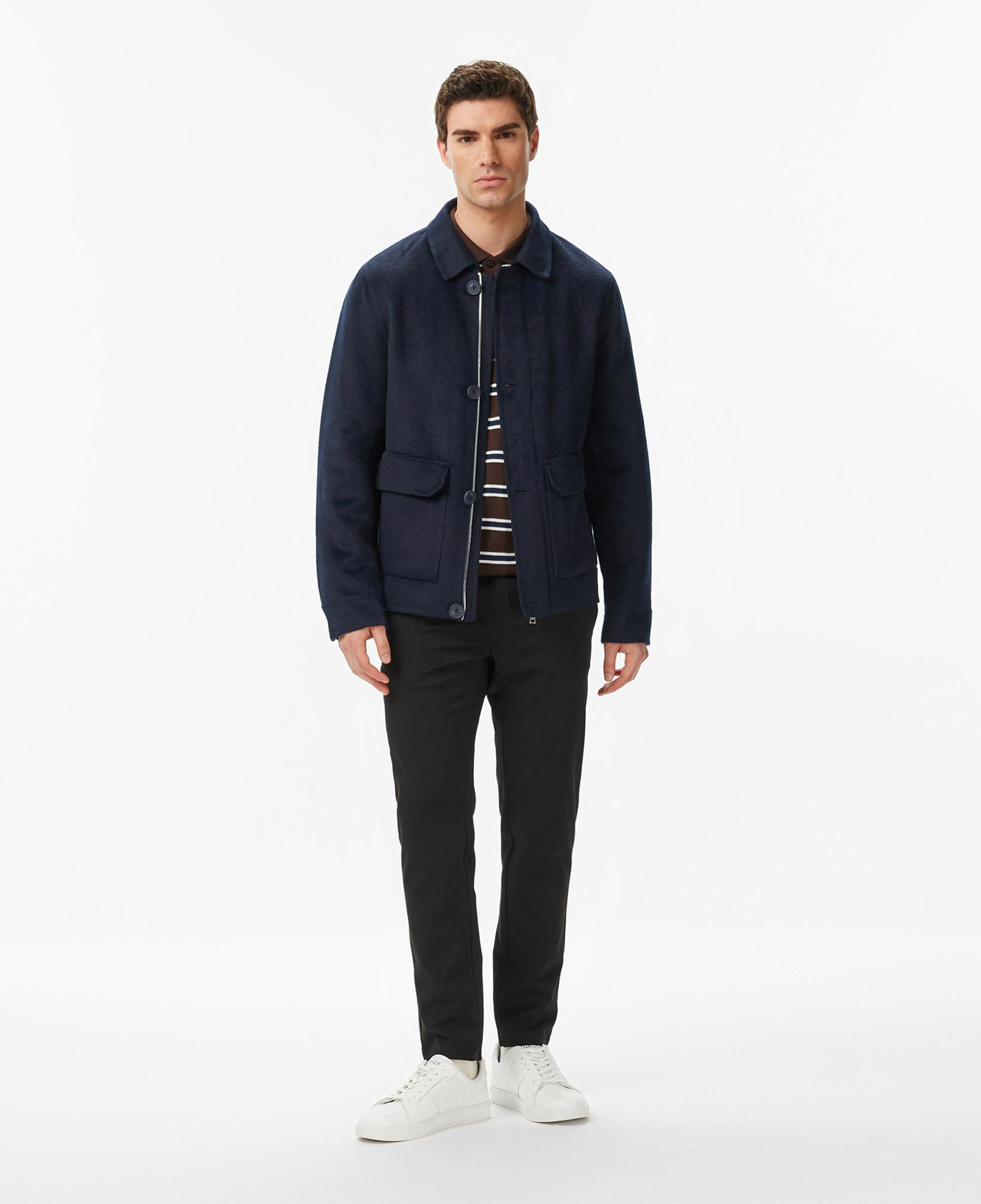 Nautica Erkek Lacivert Regular Fit Kaşe Ceket