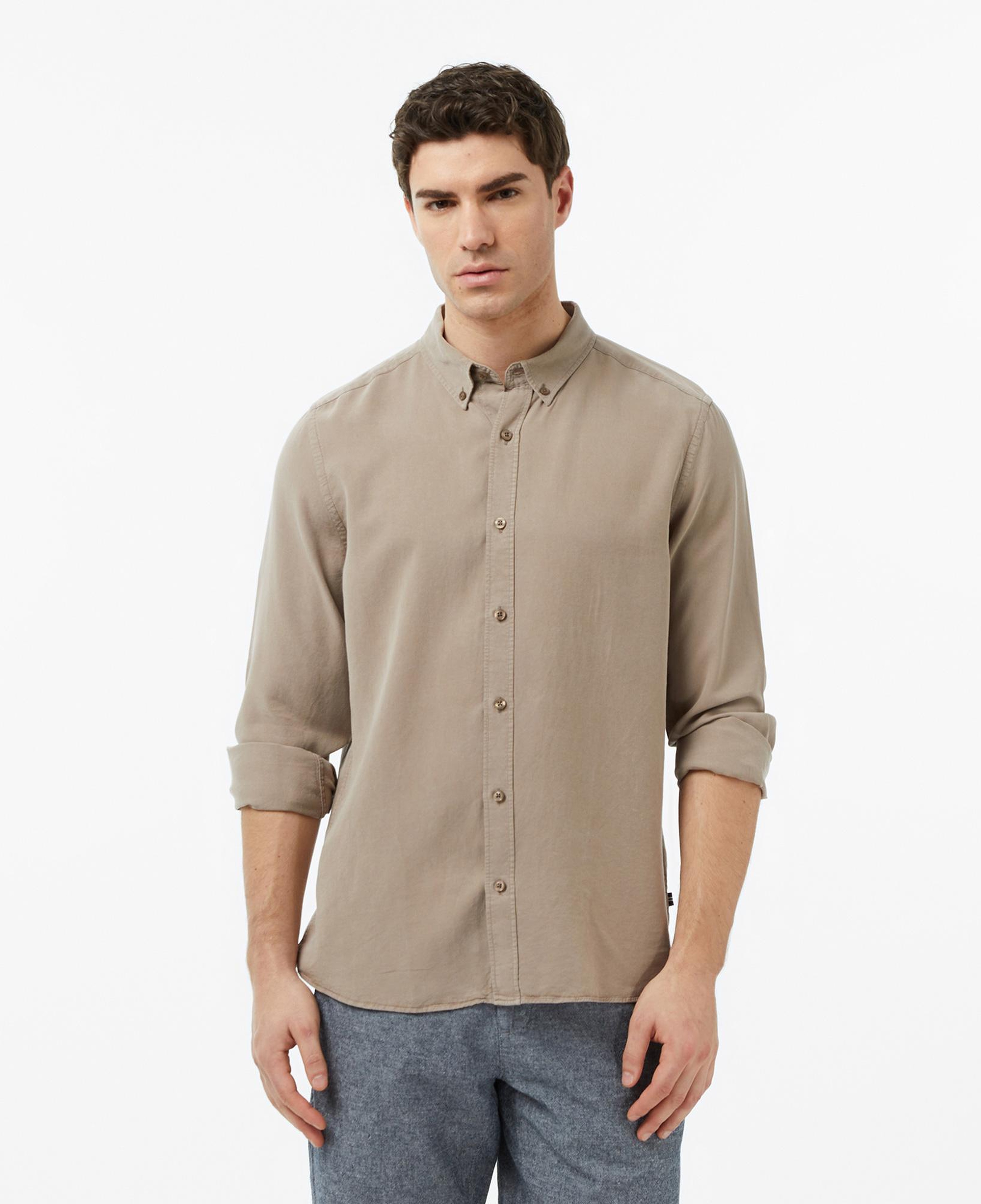 Nautica Erkek Bej Regular Fit Gömlek