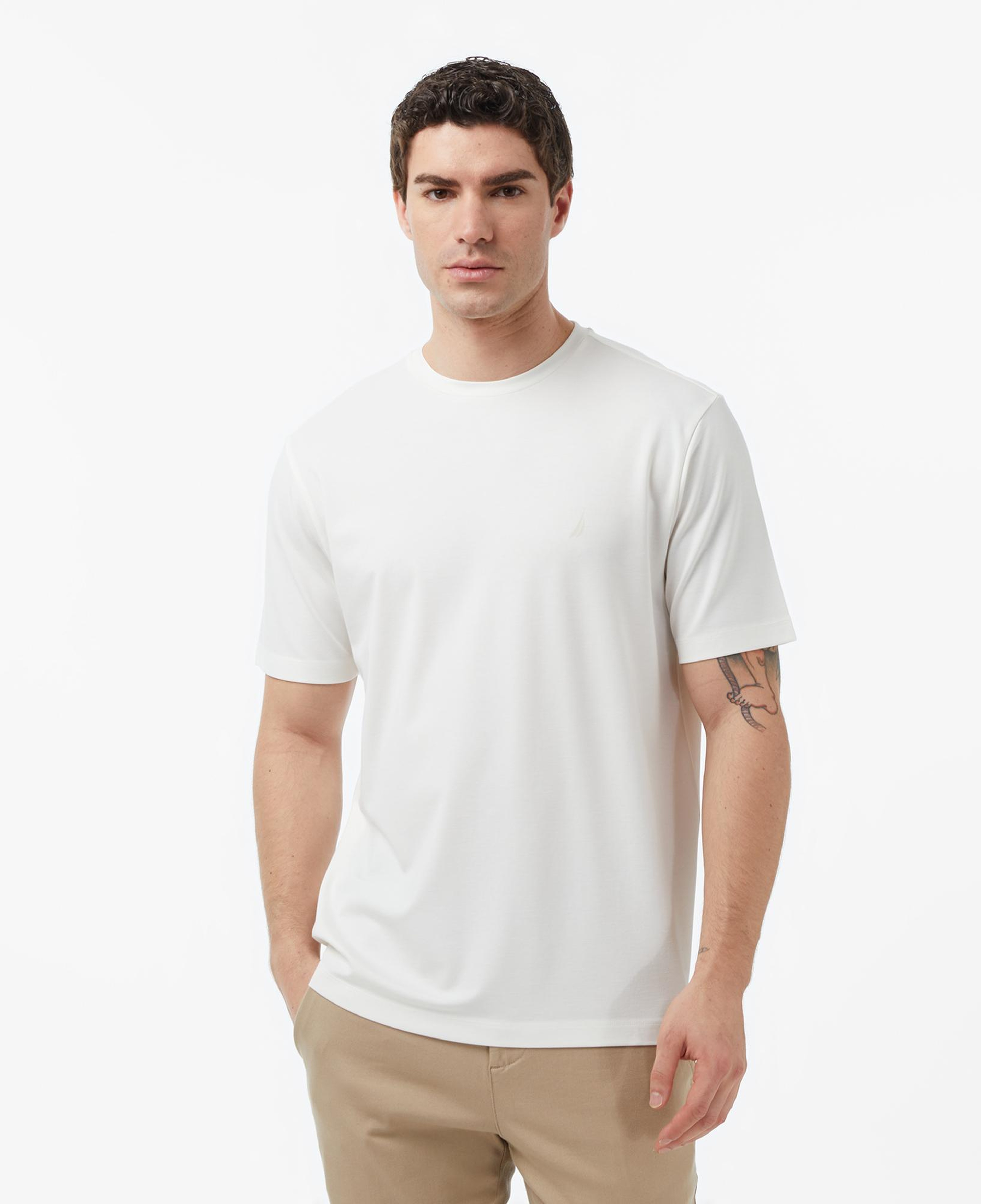 Nautica Erkek Krem Regular Fit T-Shirt