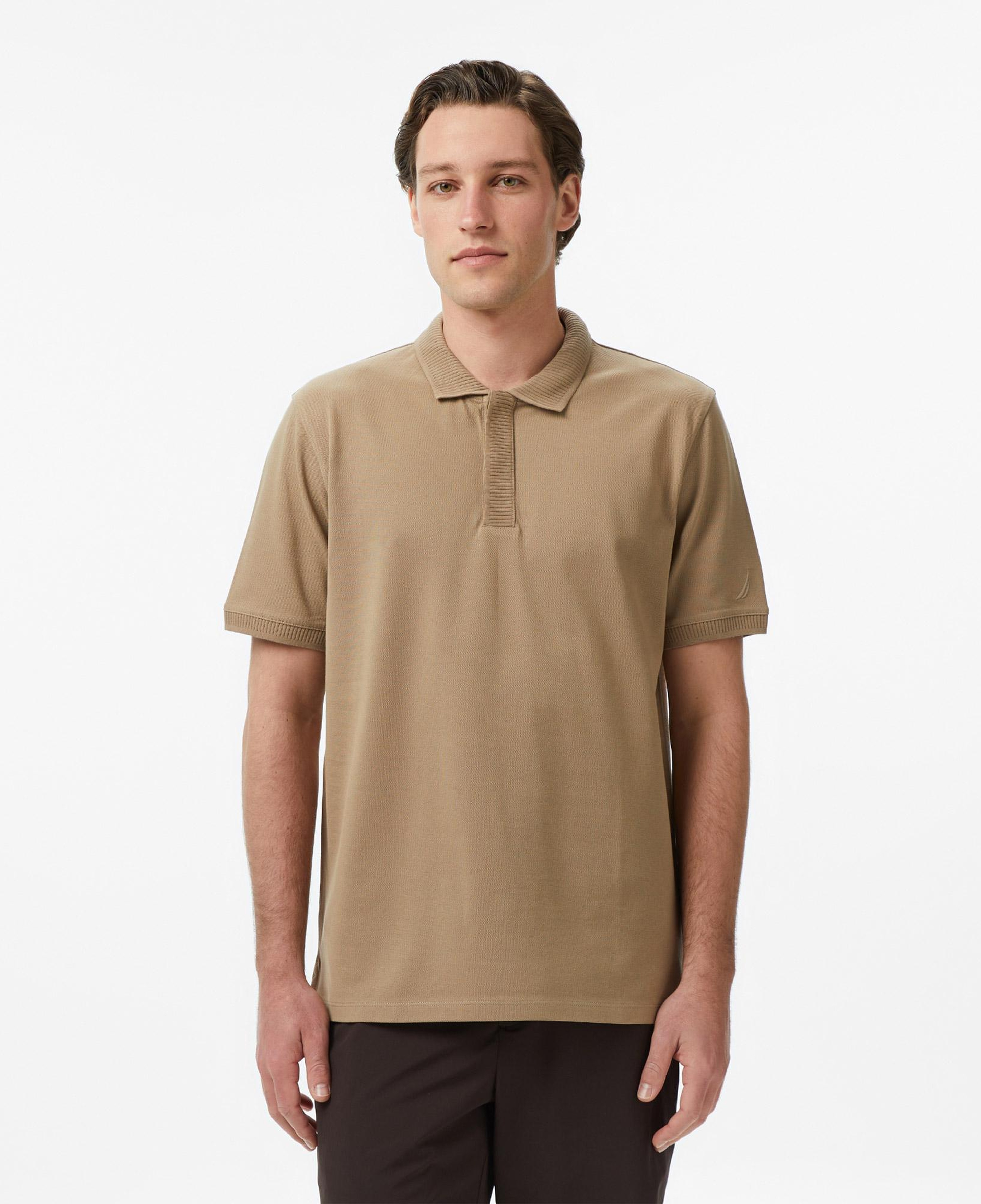 Nautica Erkek Bej Regular Fit Polo Yaka T-Shirt