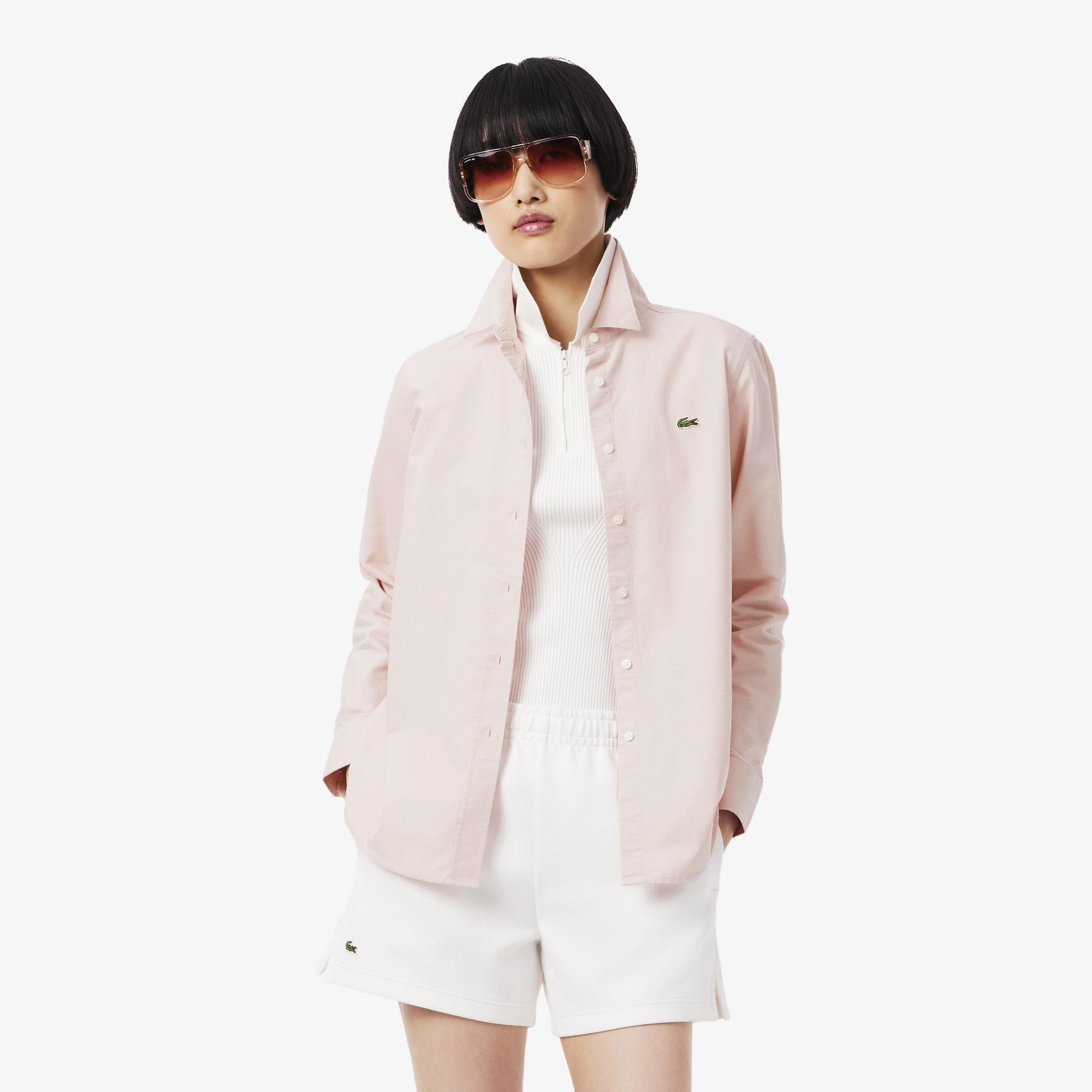 Lacoste Kadın Regular Fit Açık Pembe Gömlek