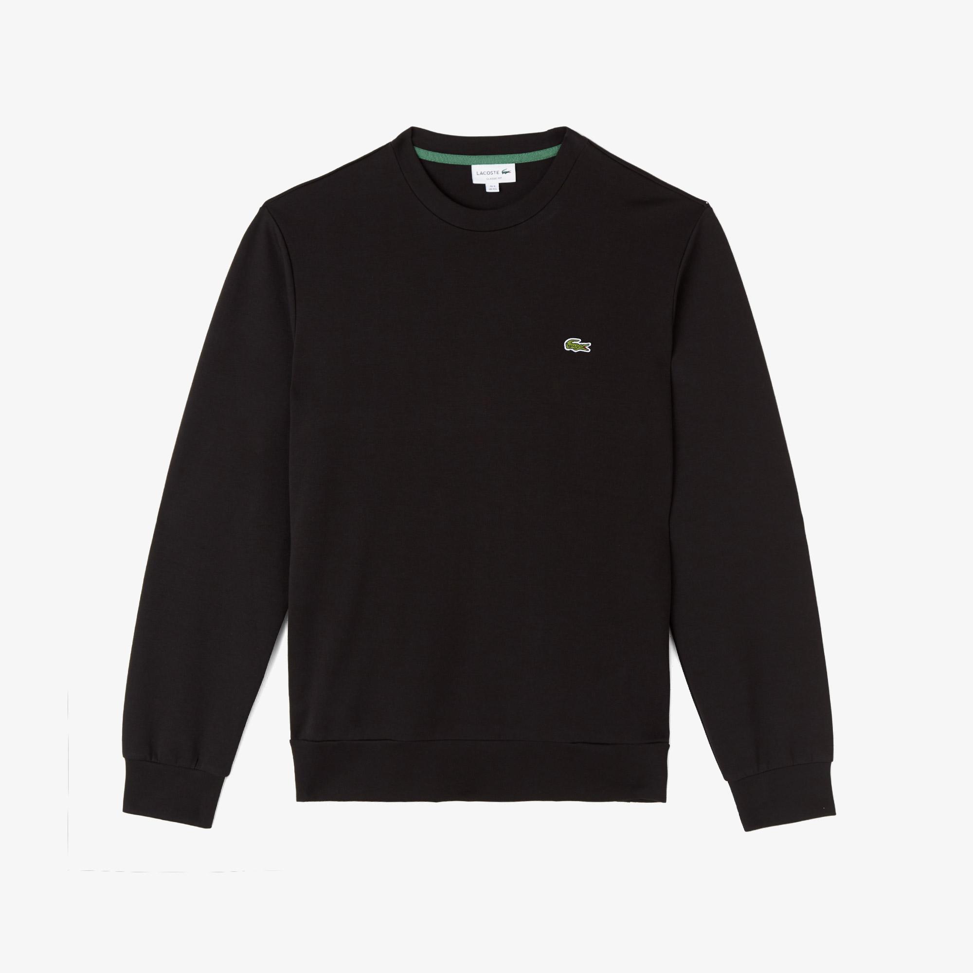 Lacoste Erkek Classic Fit Bisiklet Yaka Siyah Sweatshirt
