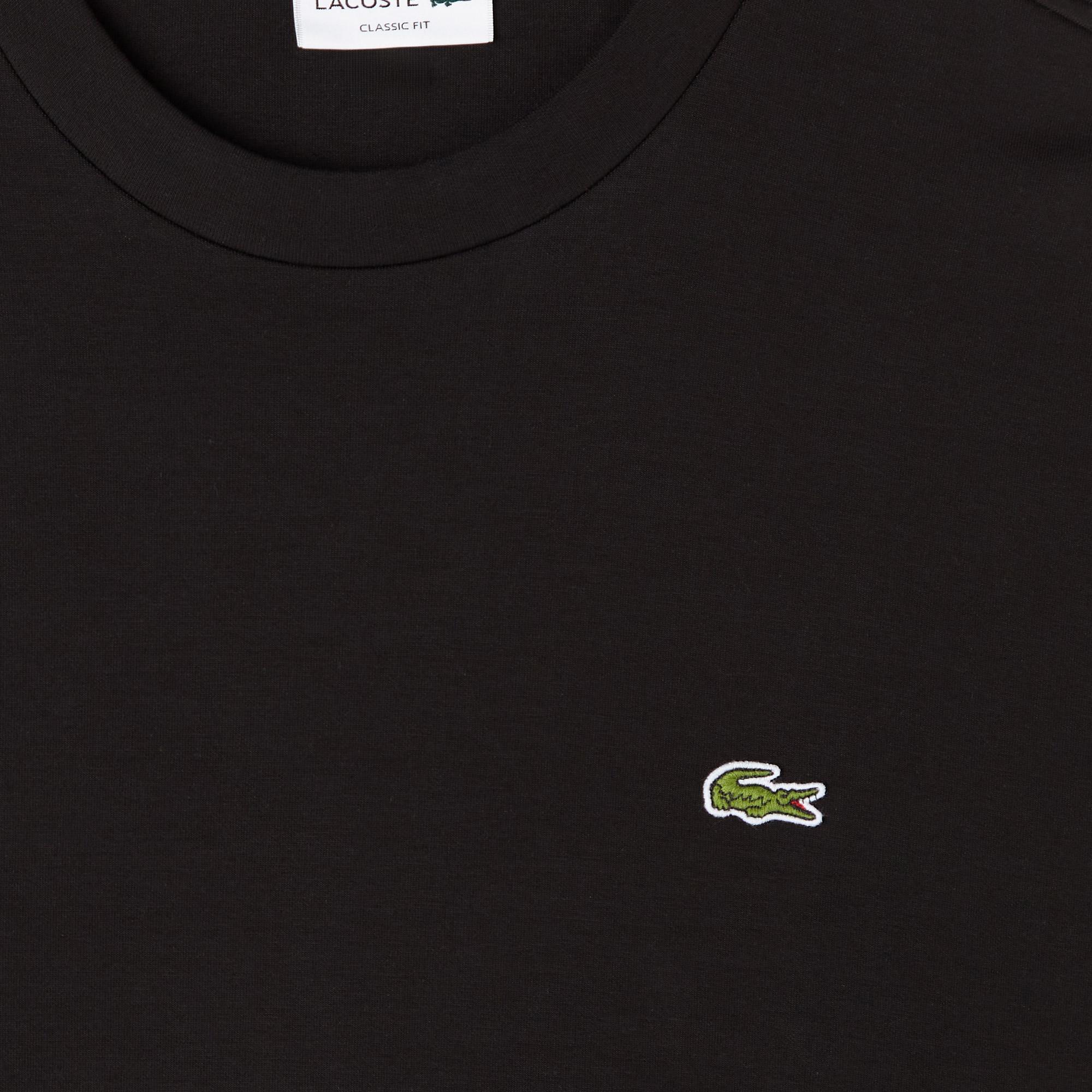 Lacoste Erkek Classic Fit Bisiklet Yaka Siyah Sweatshirt