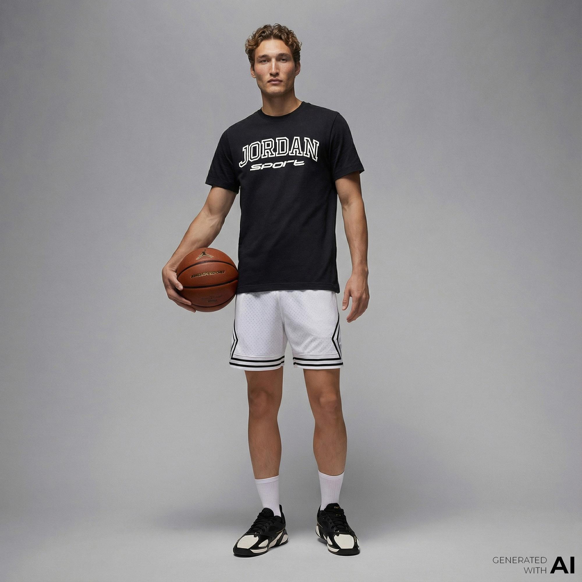 Jordan Dri-Fit Sport Diamond Erkek Beyaz Şort