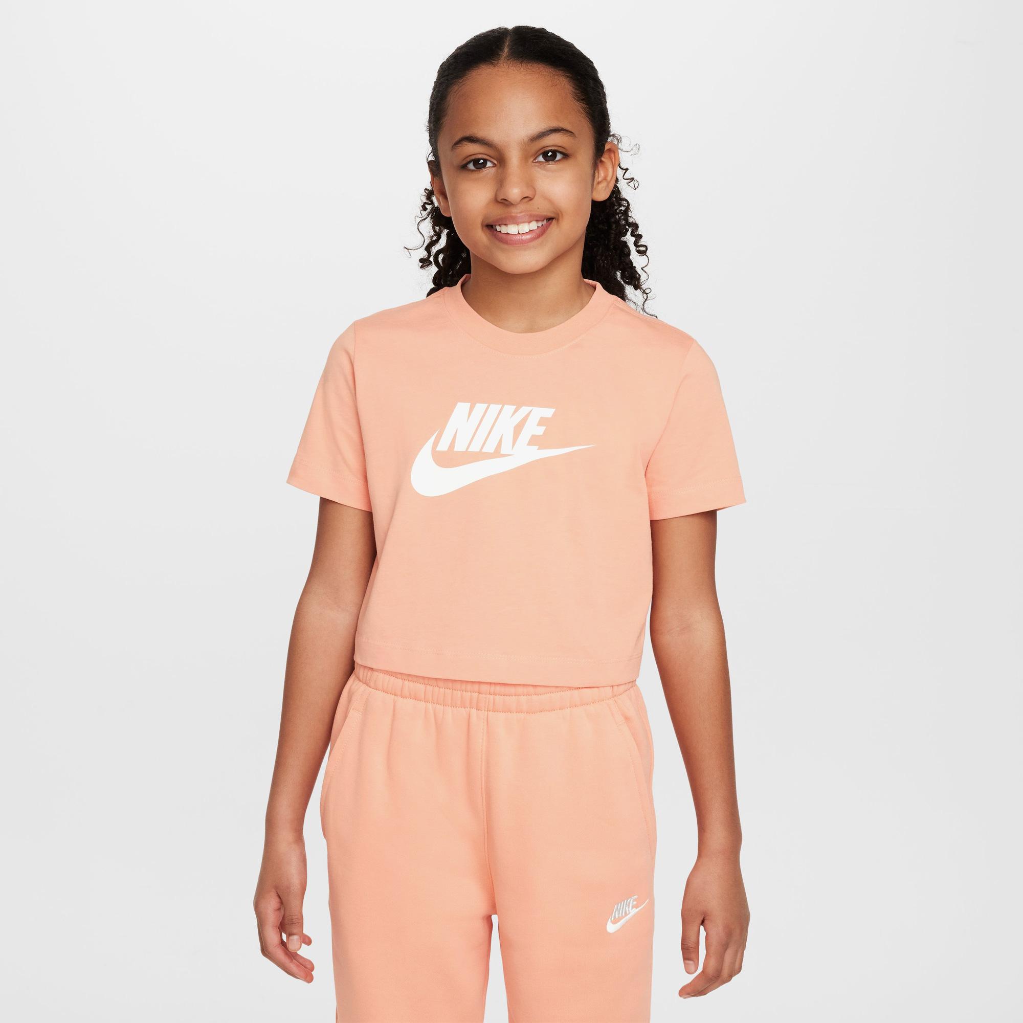 Nike Sportswear Futura Çocuk Turuncu Crop T-Shirt