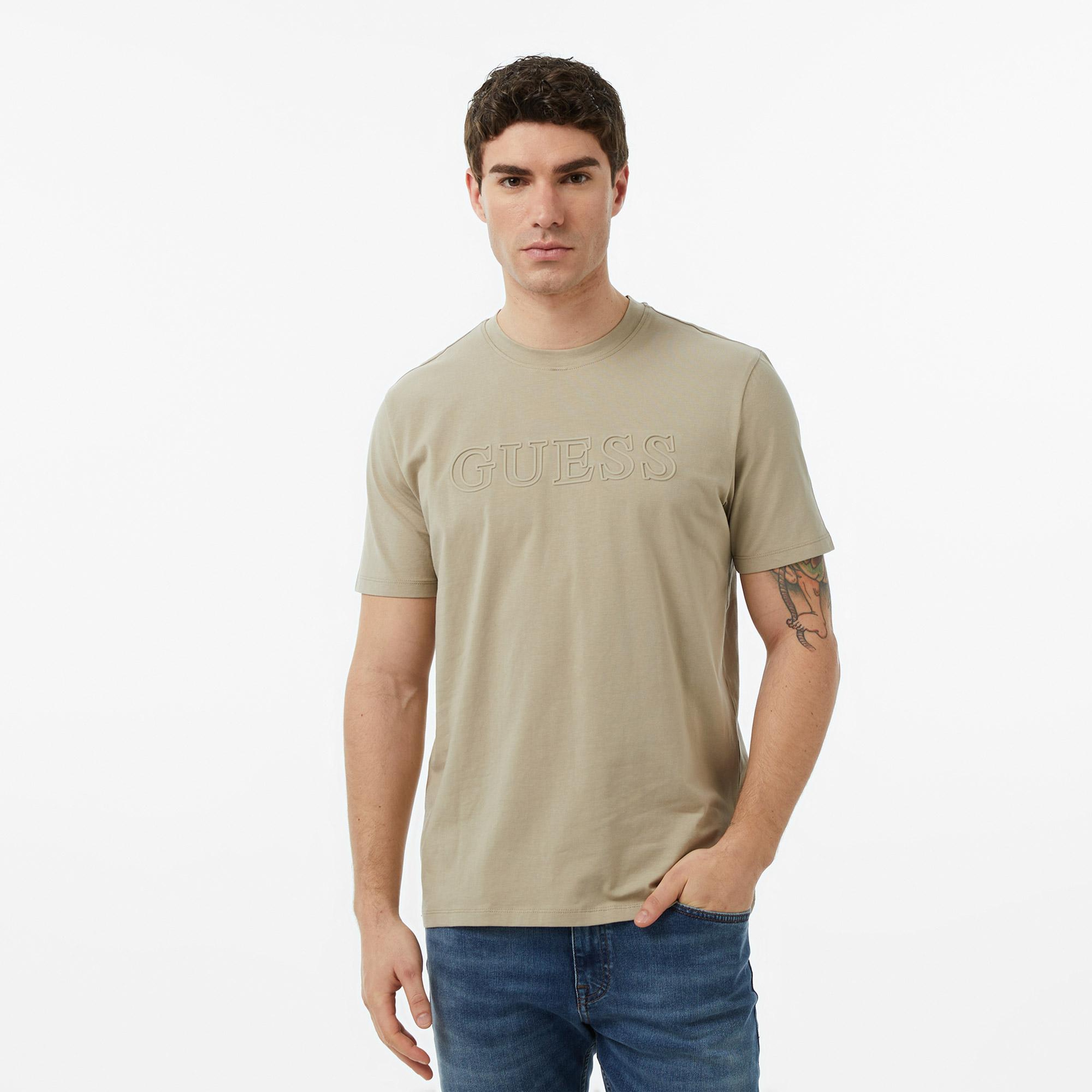 Guess Alphy Aktif Regular Fit Erkek Gri T-Shirt