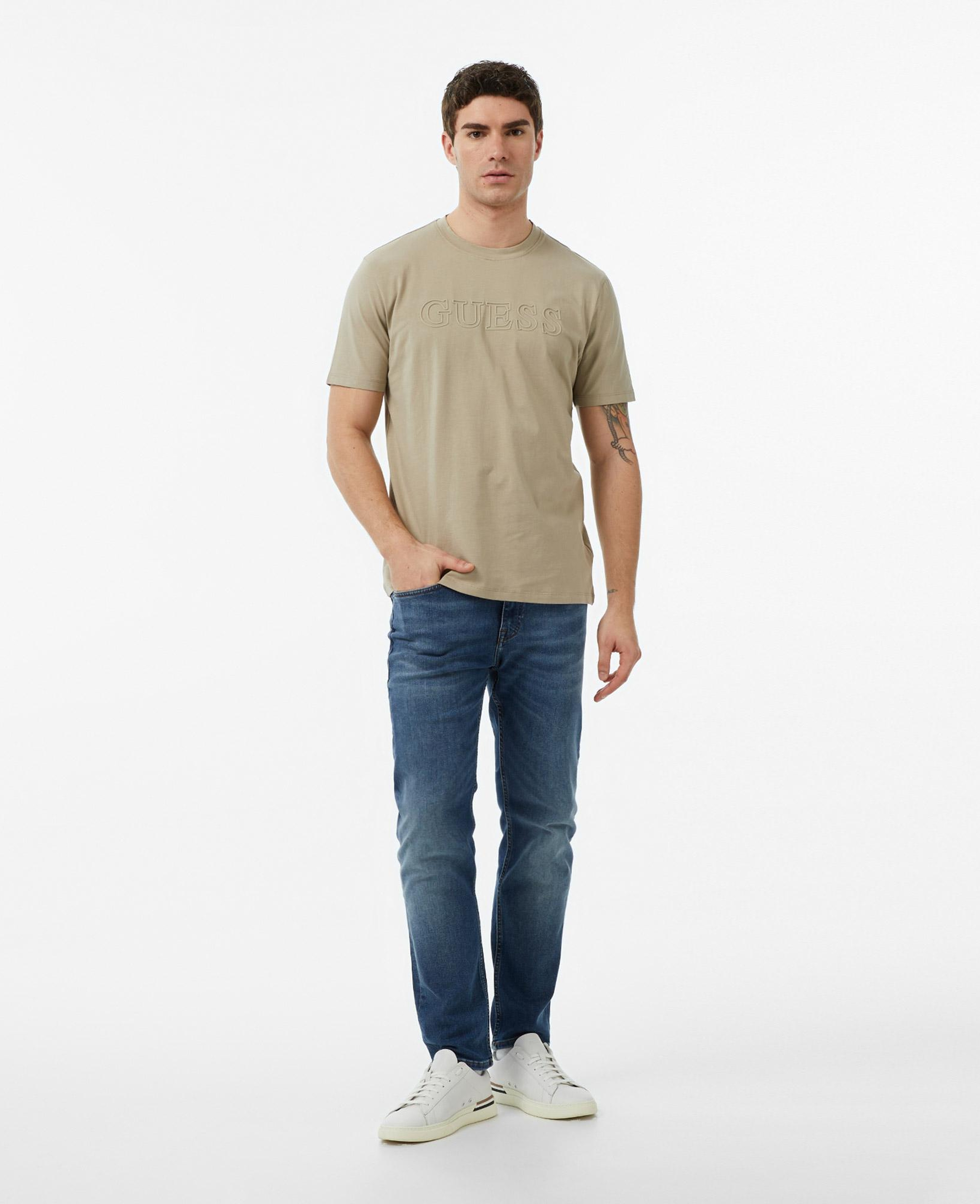 Guess Alphy Aktif Regular Fit Erkek Gri T-Shirt