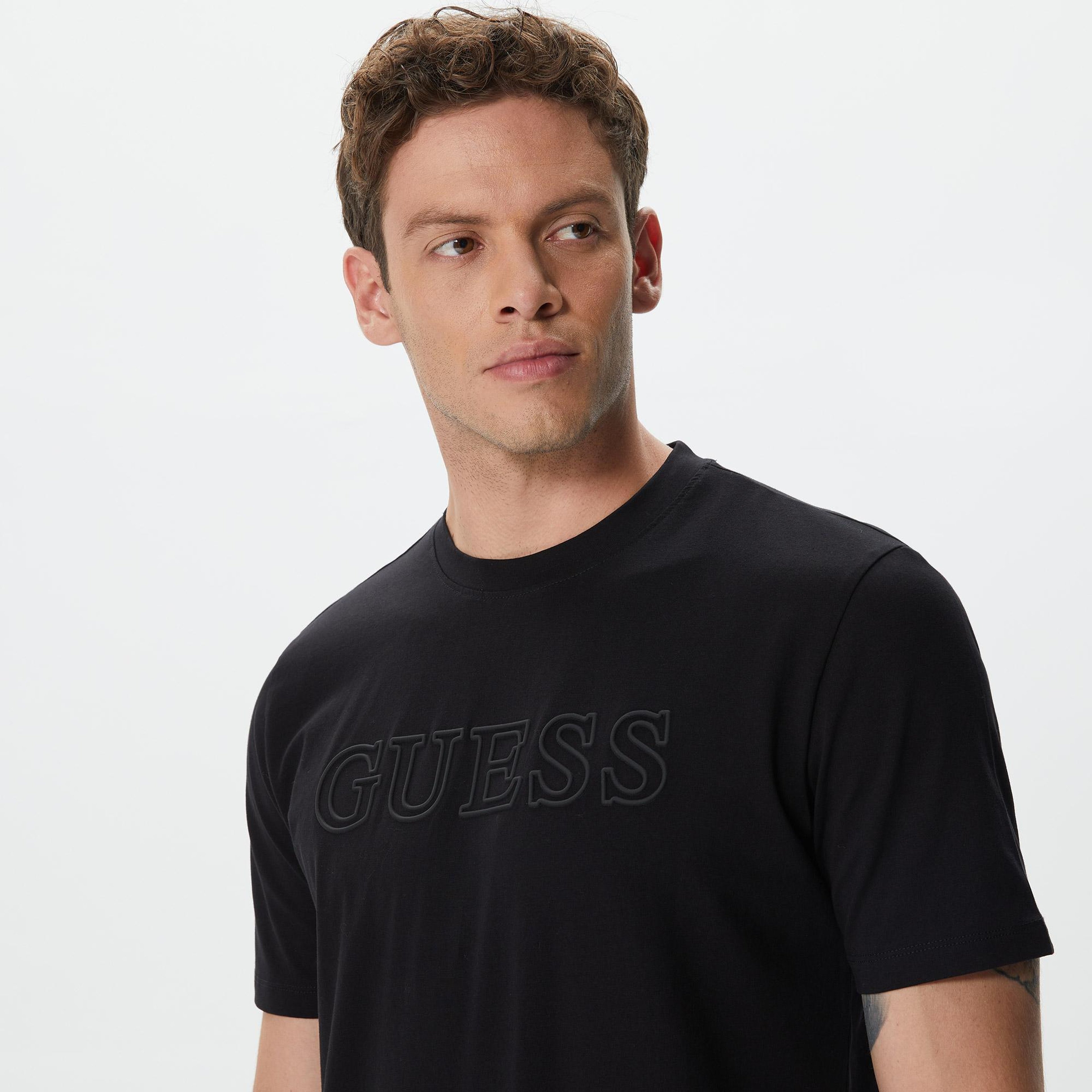 Guess Alphy Erkek Siyah T-Shirt