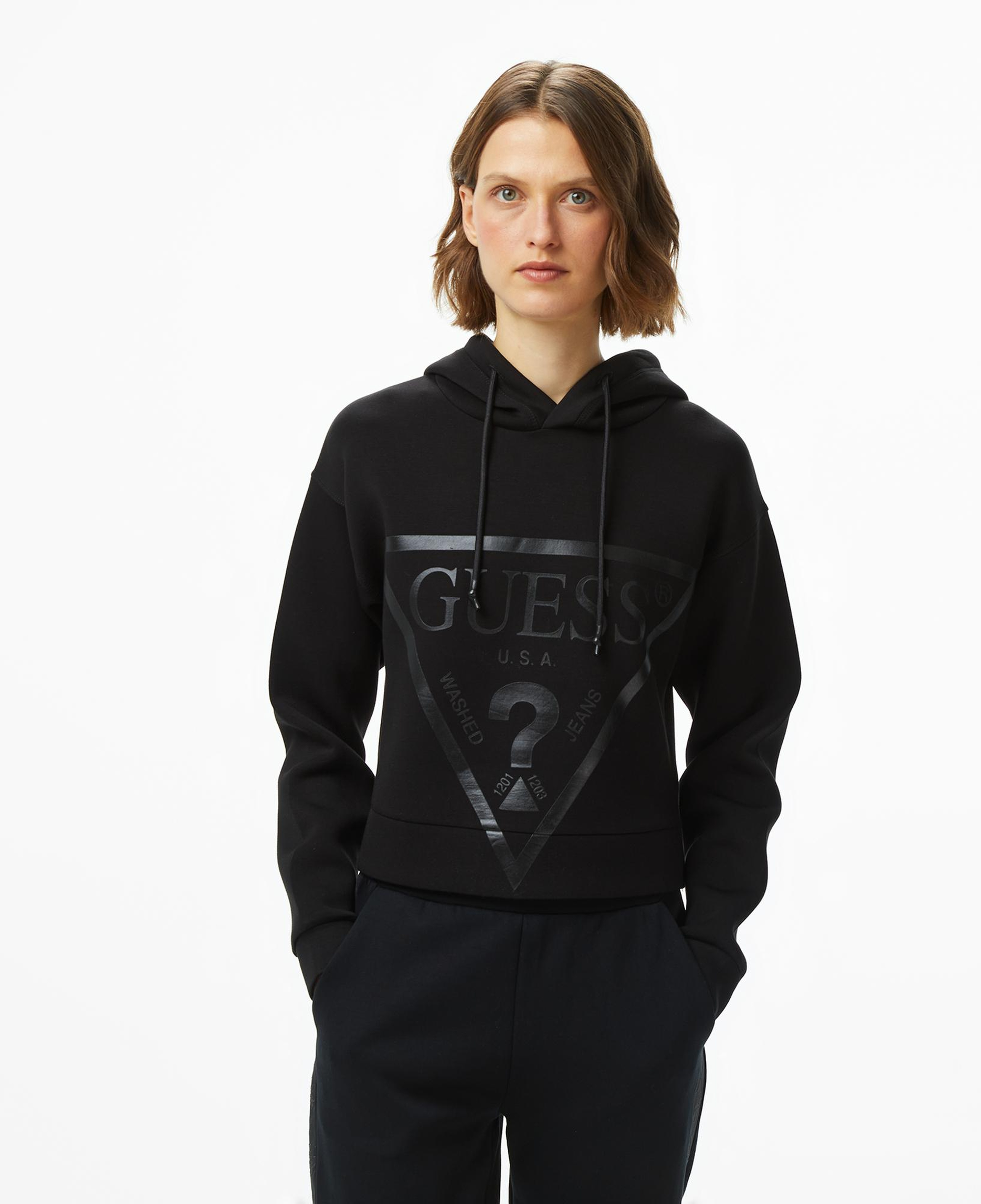 Guess New Alisa Kadın Siyah Hoodie