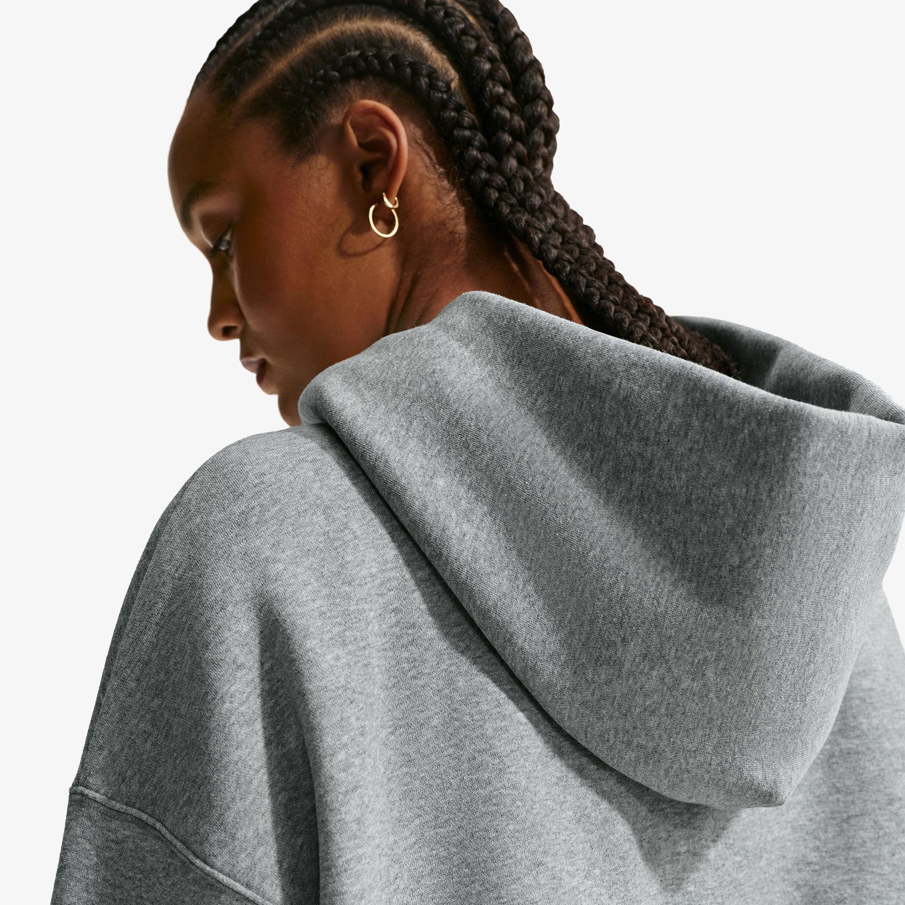 Nike Sportswear Phoenix Fleece Kadın Gri Hoodie