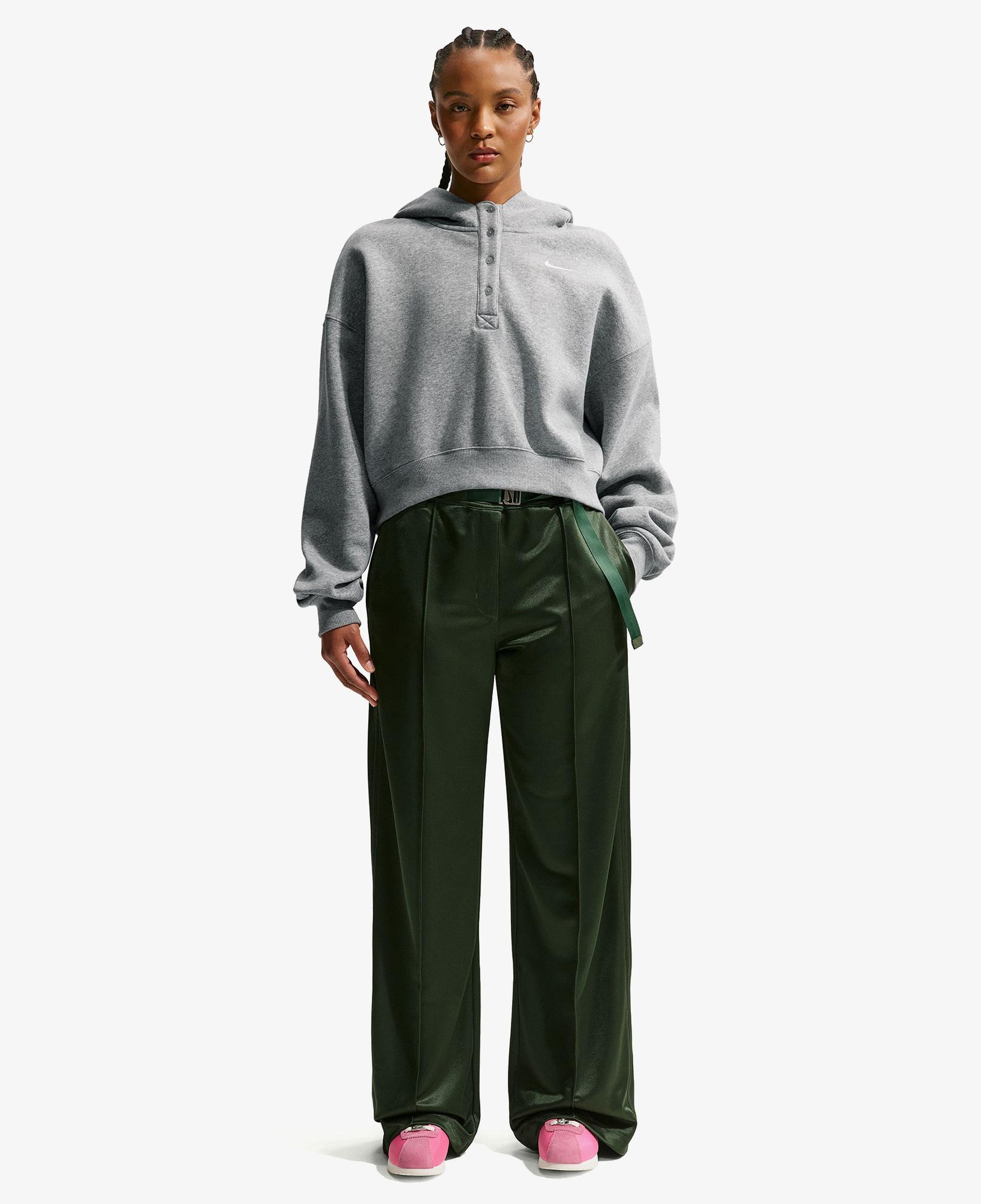 Nike Sportswear Phoenix Fleece Kadın Gri Hoodie