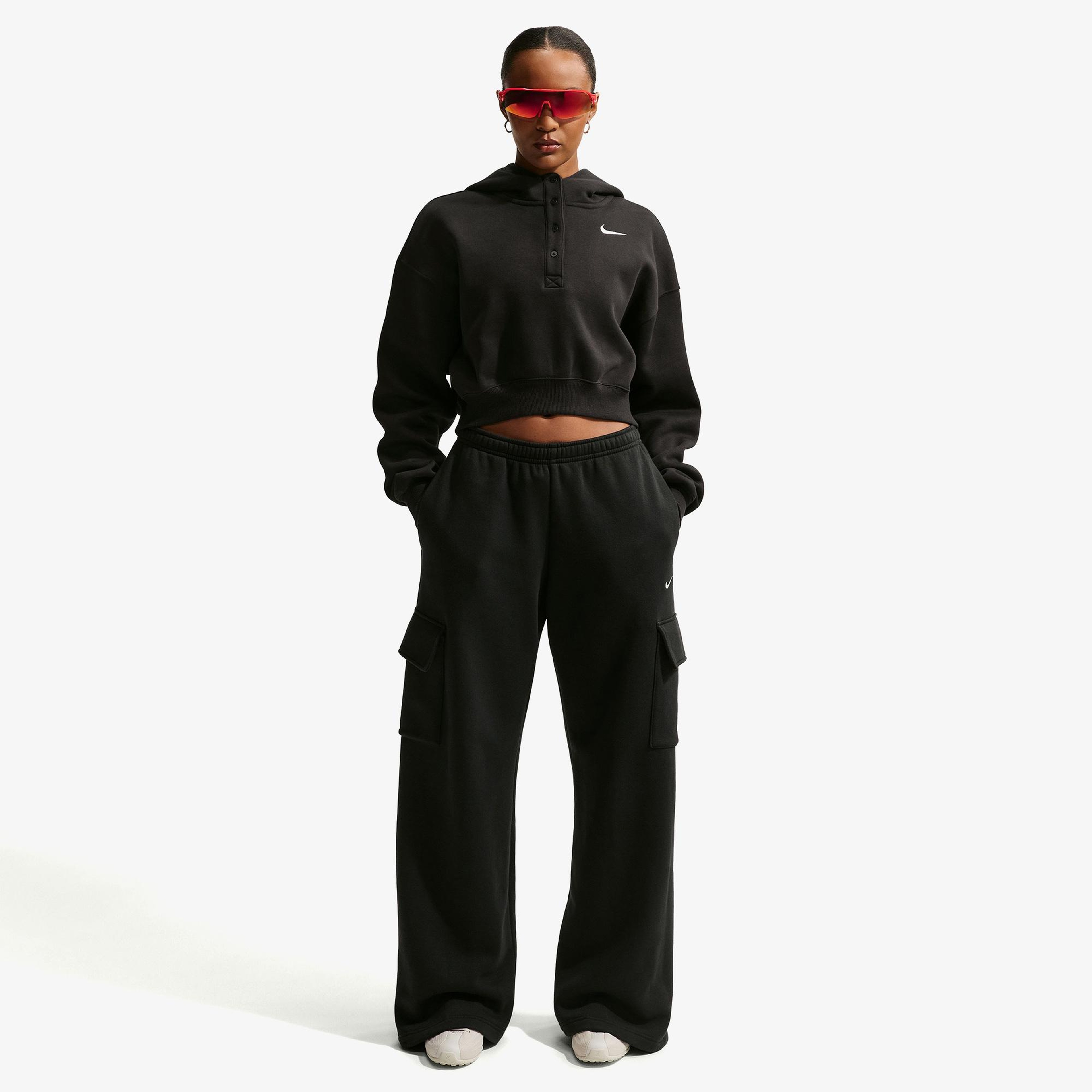 Nike Sportswear Phoenix Fleece Kadın Siyah Hoodie