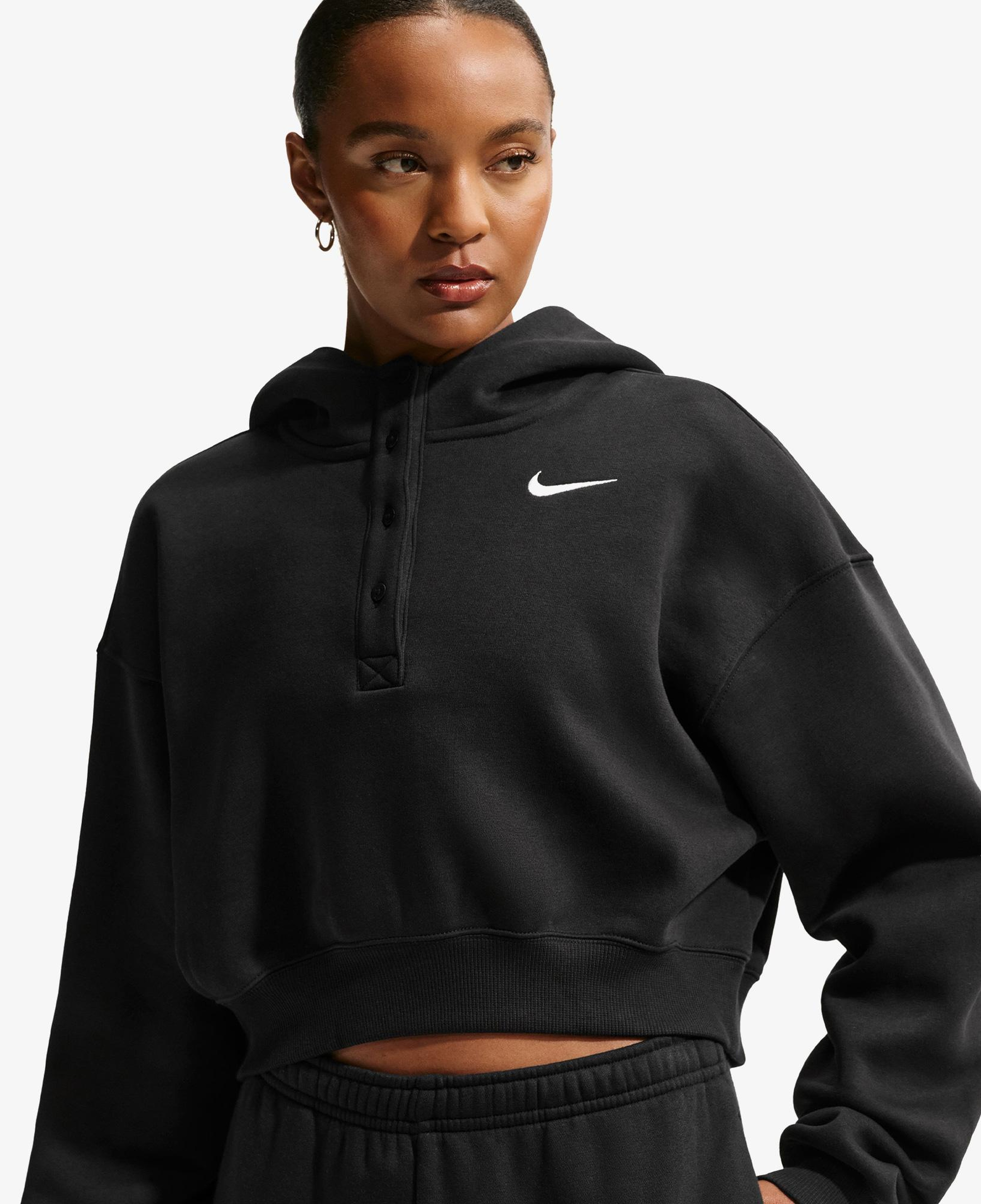 Nike Sportswear Phoenix Fleece Kadın Siyah Hoodie