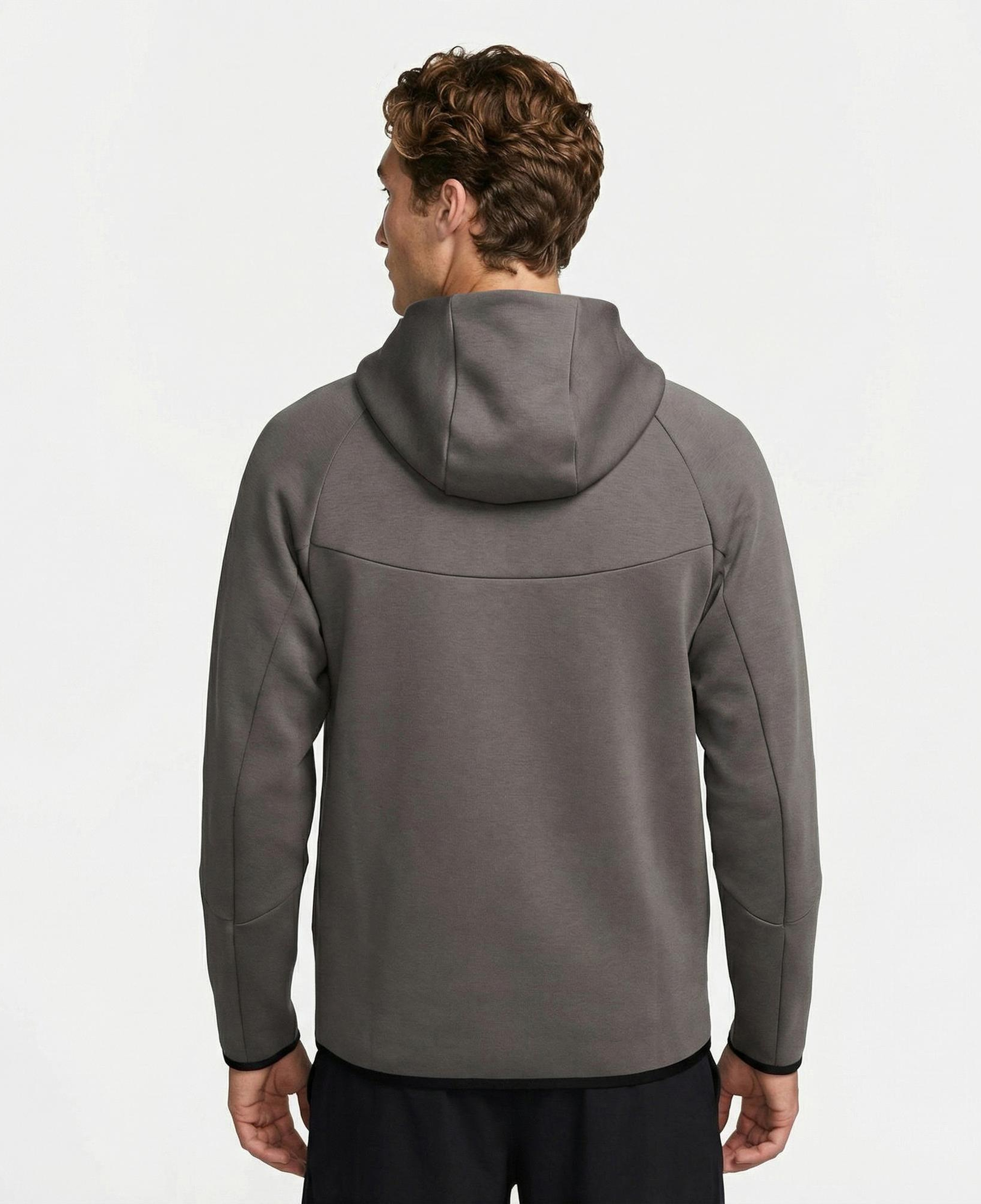 Nike Tech Fleece Erkek Gri Kapüşonlu Hoodie