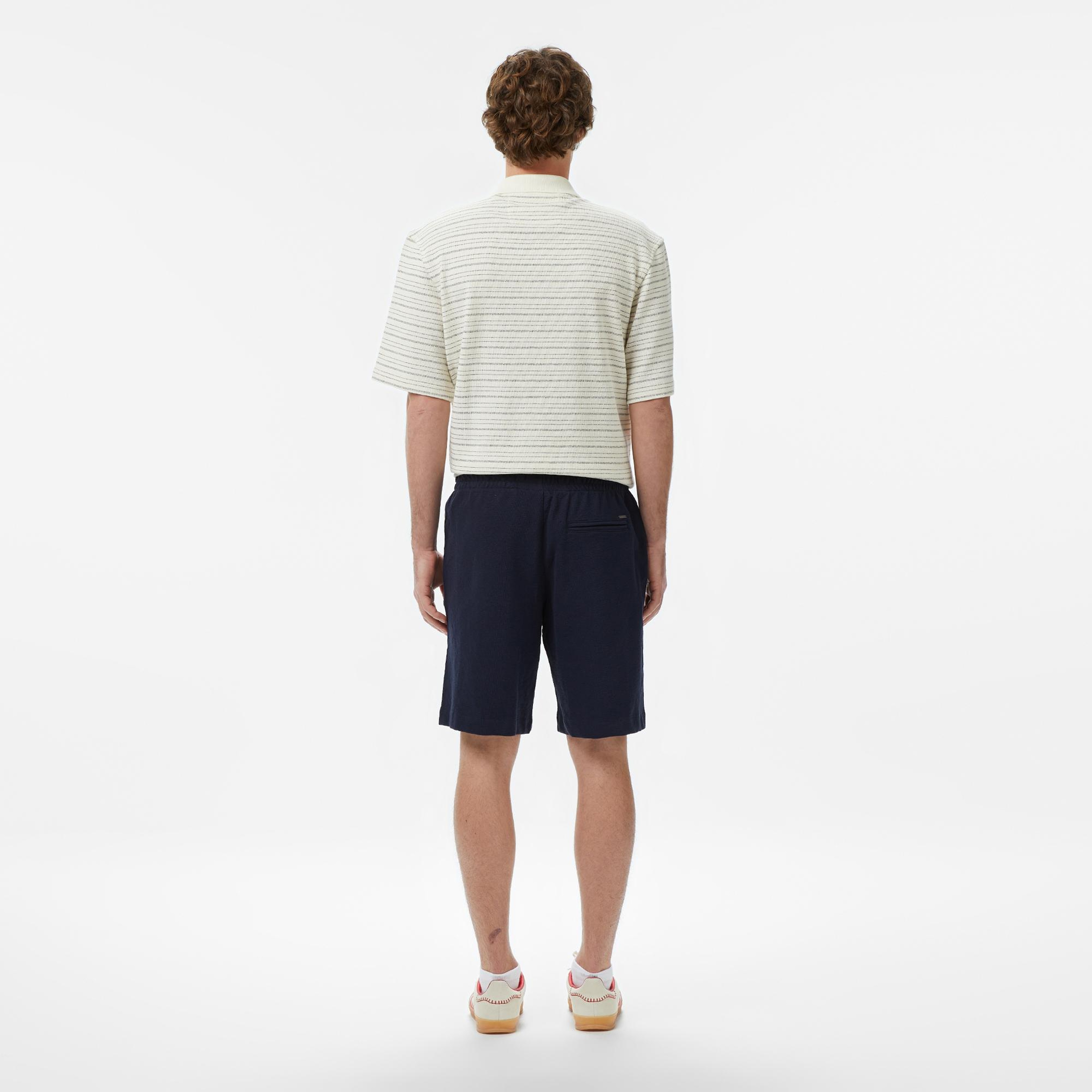 Guess Textured Regular Fit Erkek Lacivert Şort