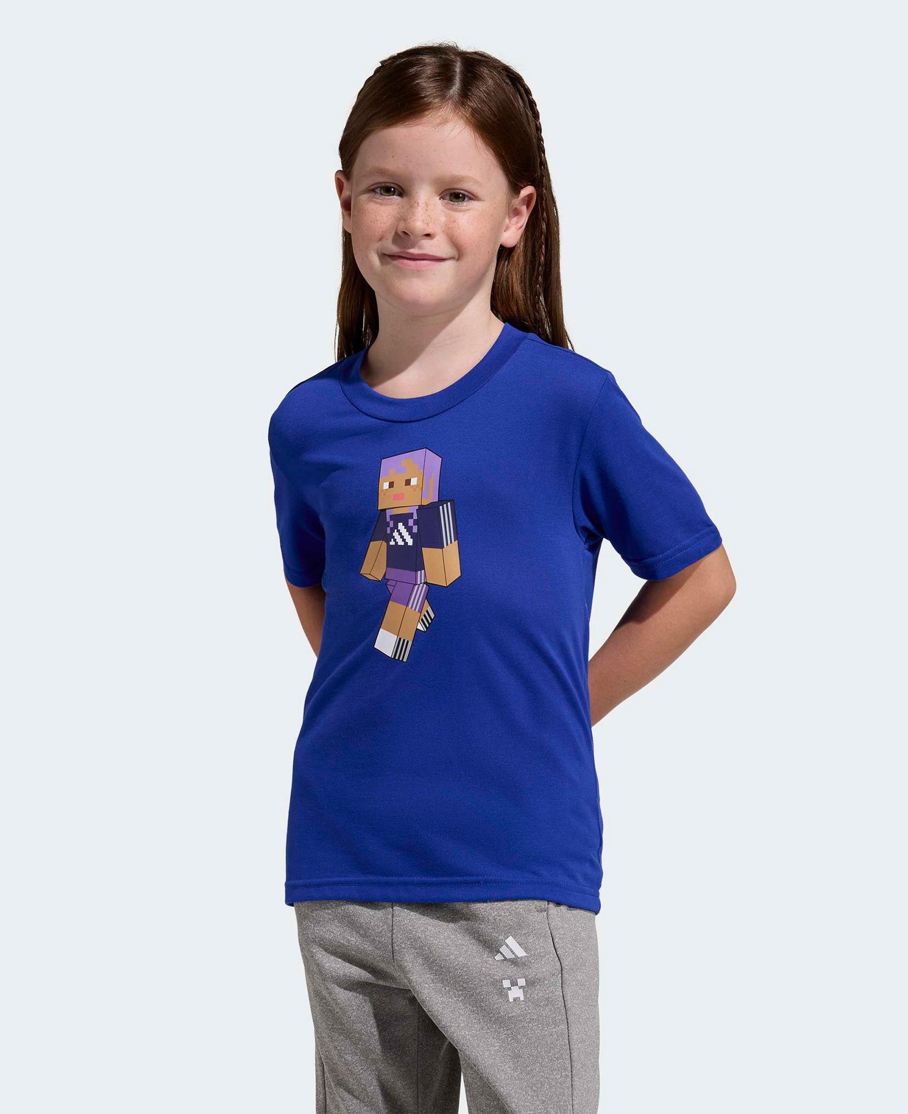adidas Minecraft Training Çocuk Mavi T-Shirt