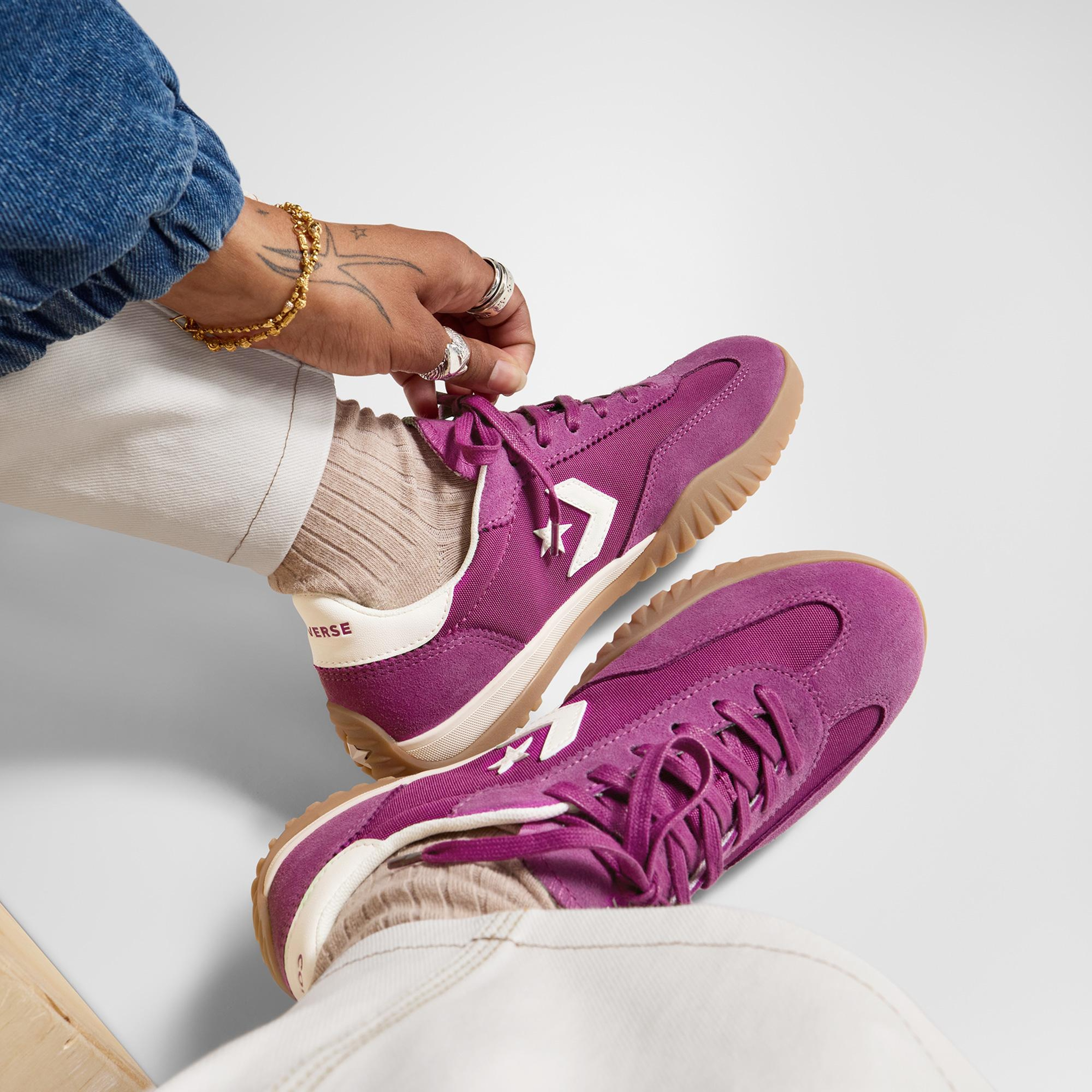 Converse Run Star Trainer Unisex Mor Süet Sneaker